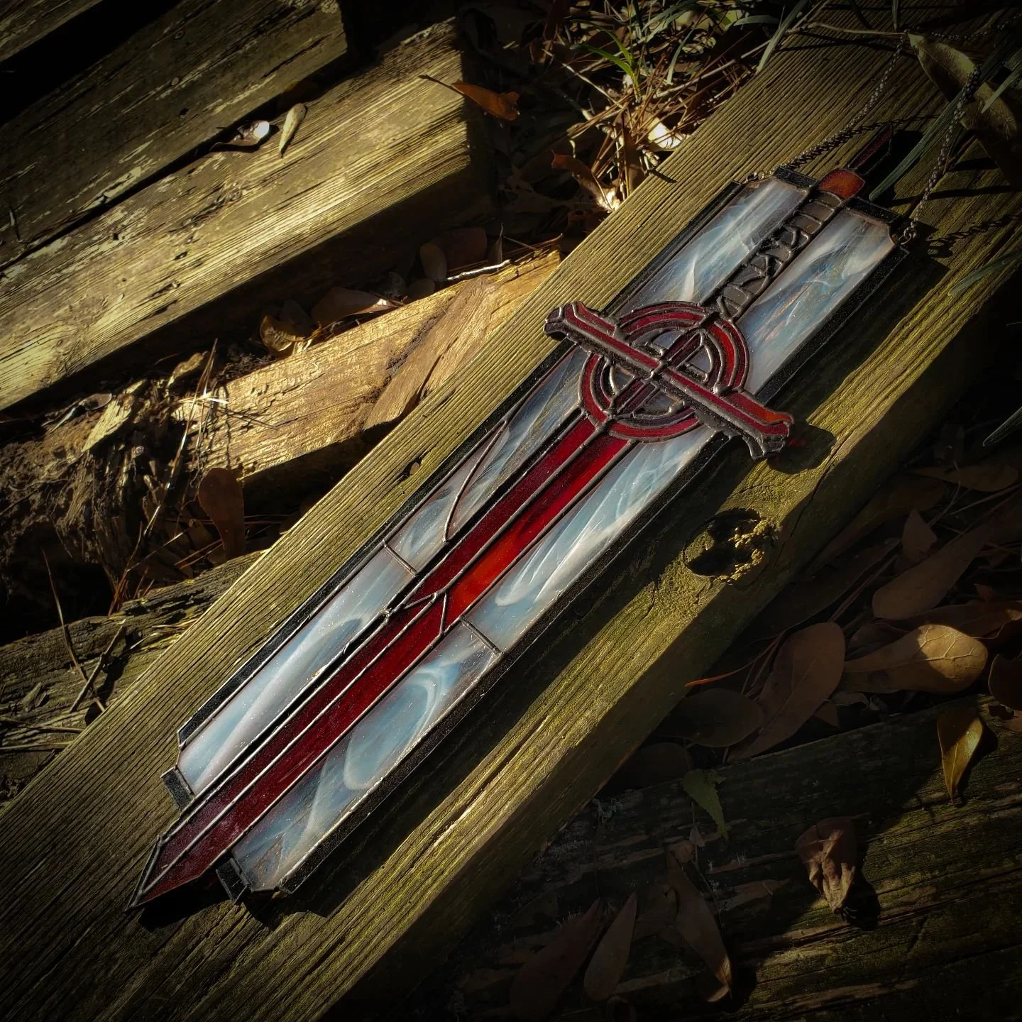 Blood sword from the land of ooo
Adventure time ! 
#swords #stainedglass