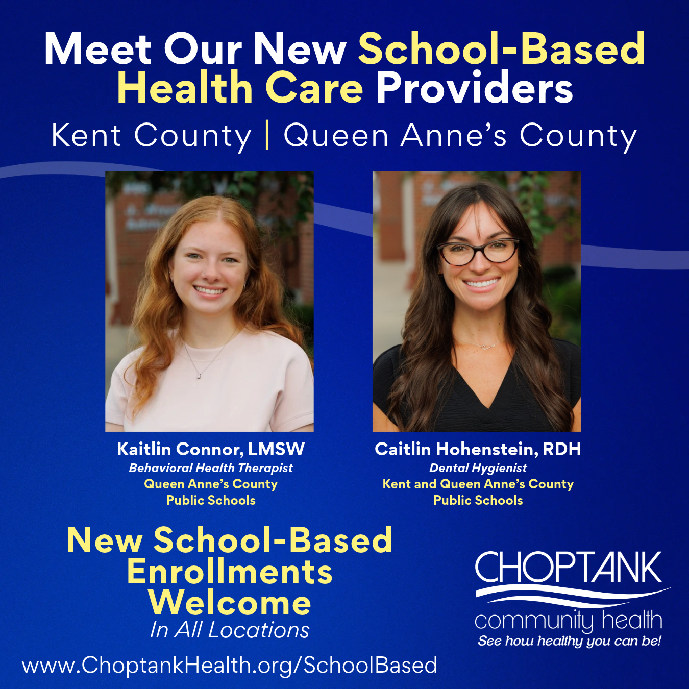 Choptank Health Expands School-based Care with Two New Providers