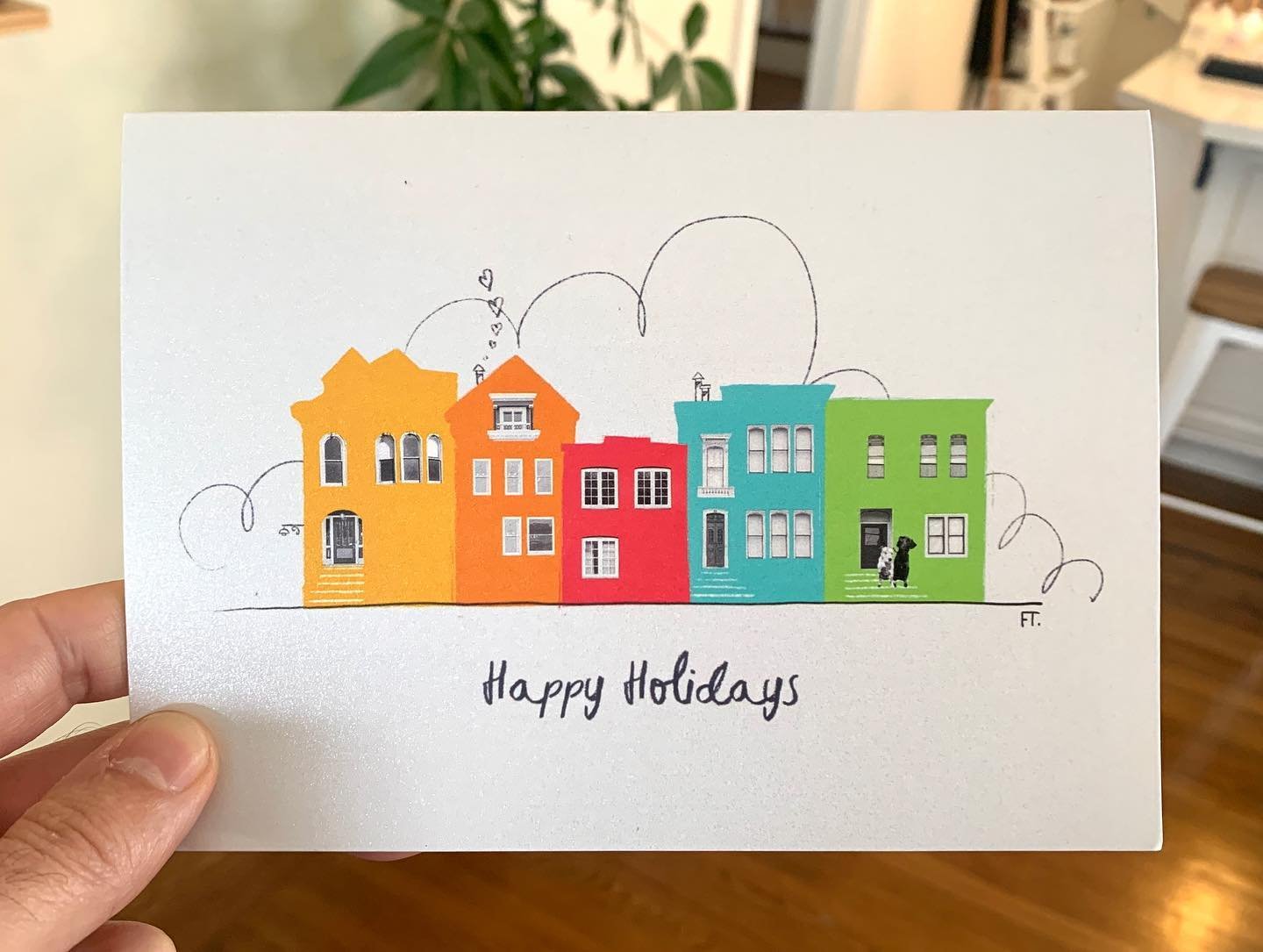Holiday Card Artwork for Sniff San Francisco