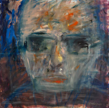 Prime Minister 1981 2021, oil on linen, 36" x 36" (91cm x 91cm)