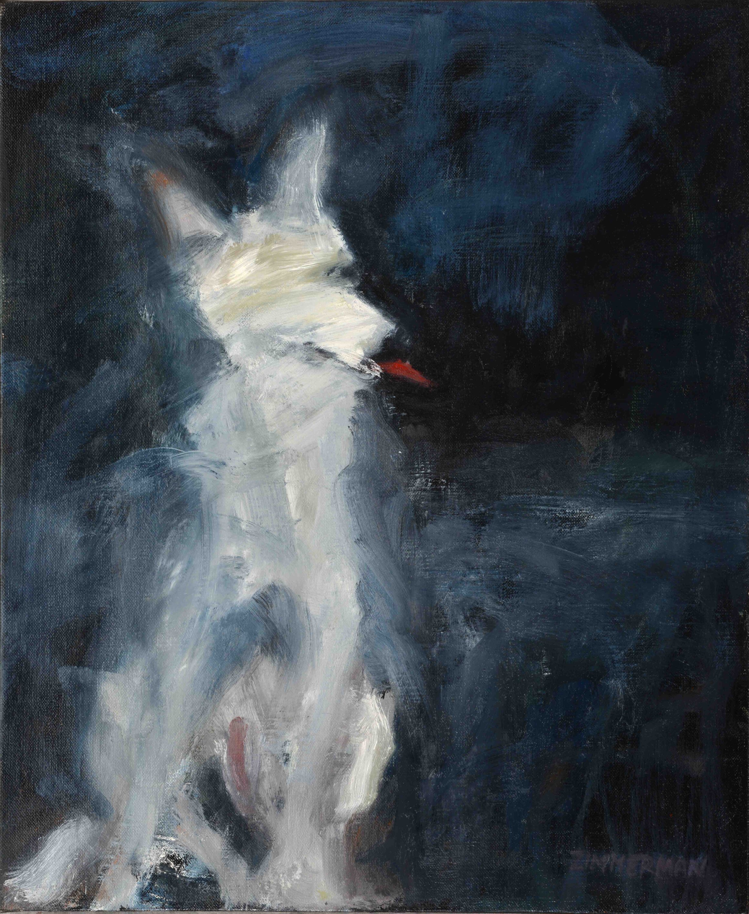 Stray, 2012, oil on linen, 14" x 17"