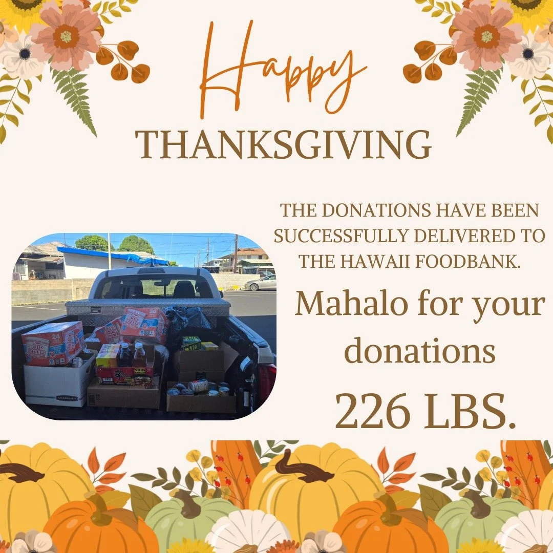 We would like to express our sincere appreciation to all the families who participated in our food drive.

Through our Thanksgiving activities and food drive, the children learned how fortunate they are to have food on their table and to be surrounde
