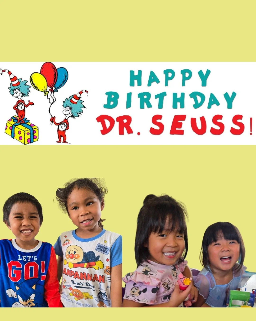 We had such a fun week celebrating Dr. Seuss&rsquo;s Birthday! 🎉📚

Each day had a different theme, and the children came to school dressed in creative and silly outfits. It made the week extra special and full of laughter!

Thank you to all our fam