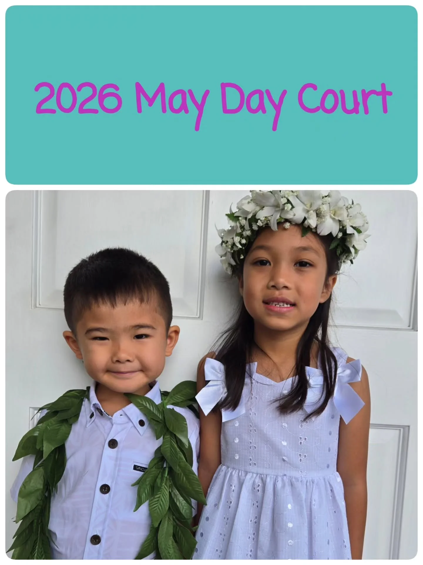 May Day Program done! 🌺
So proud of our keiki &mdash; they were amazing today!
Mahalo everyone for coming and celebrating with us 💛
#MayDay2026 #LeiDay #SoProud #MayDayProgram #lumbinipreschool