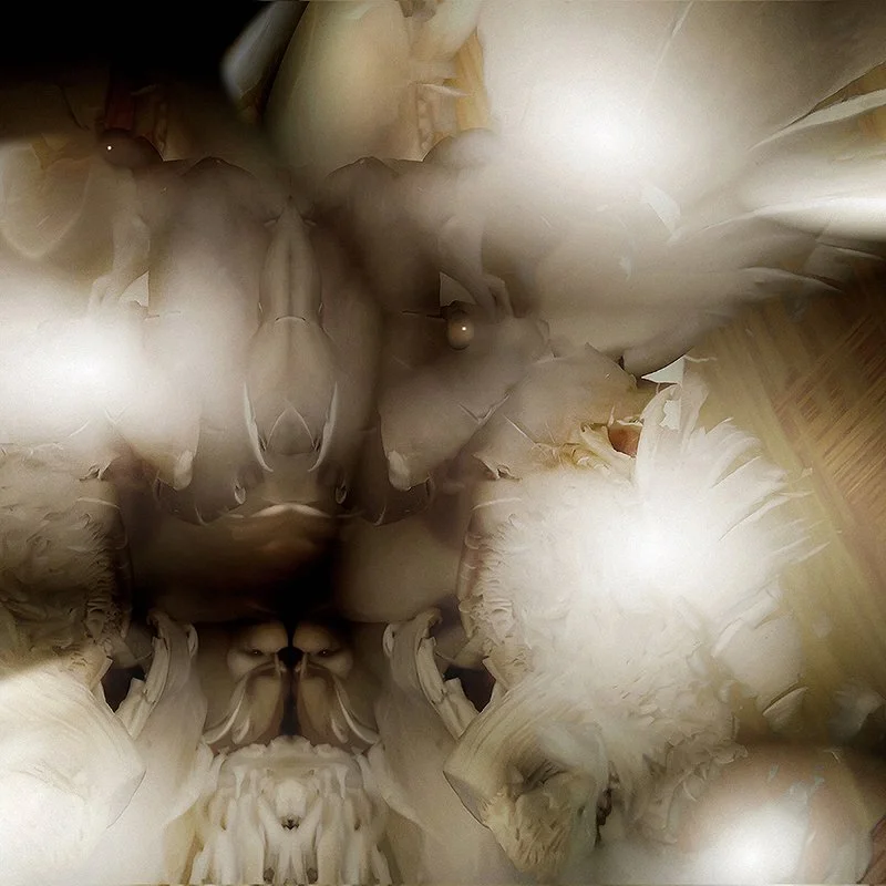 Lambs and Birds: surreal animals, symbolic art, layered abstraction, dreamlike narrative