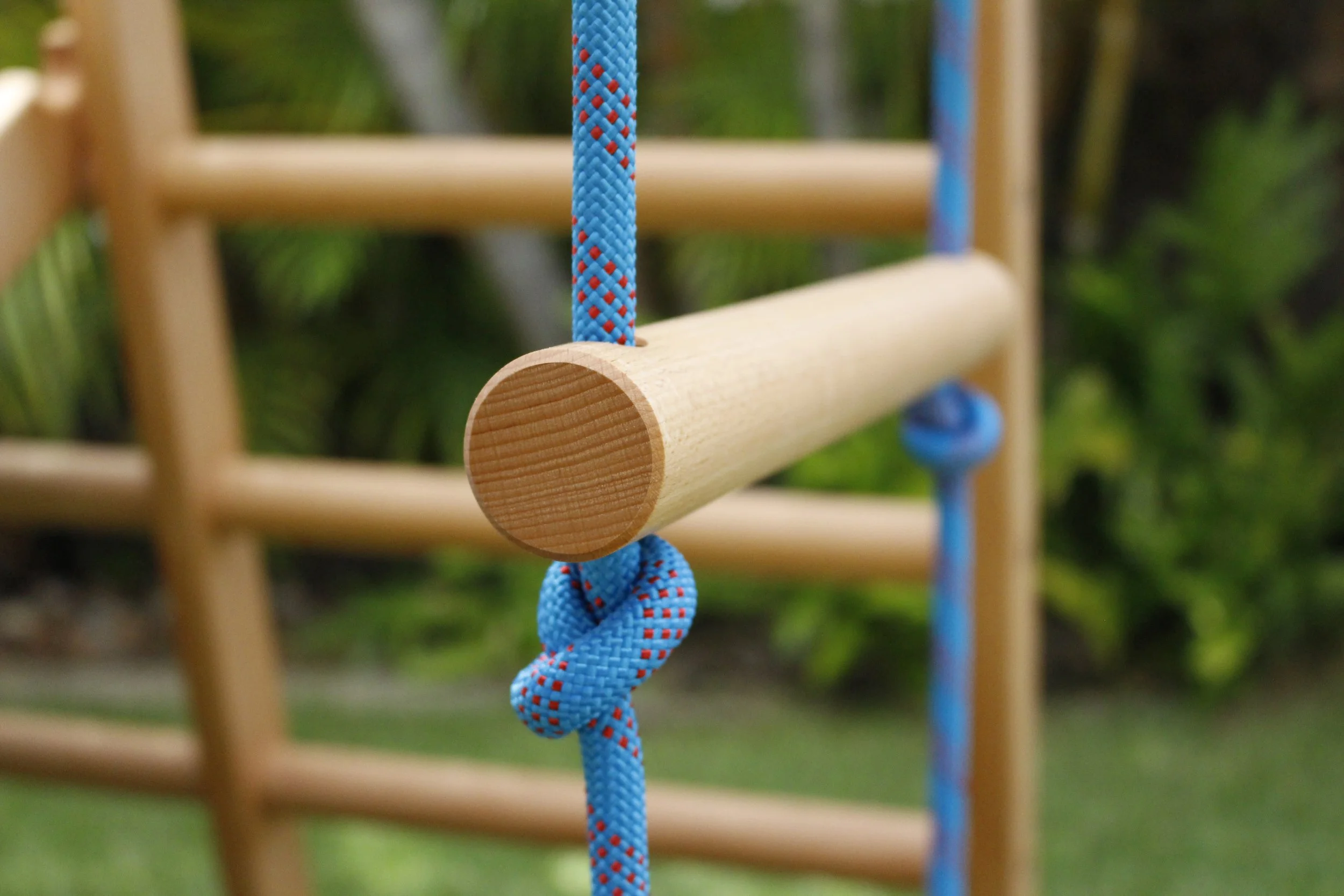 Solid 1 1/2" Beech dowels provide a great tactile grip for little hands.