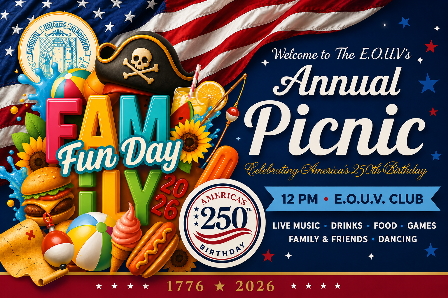 Rescheduled Annual Picnic and Family Fun Day!