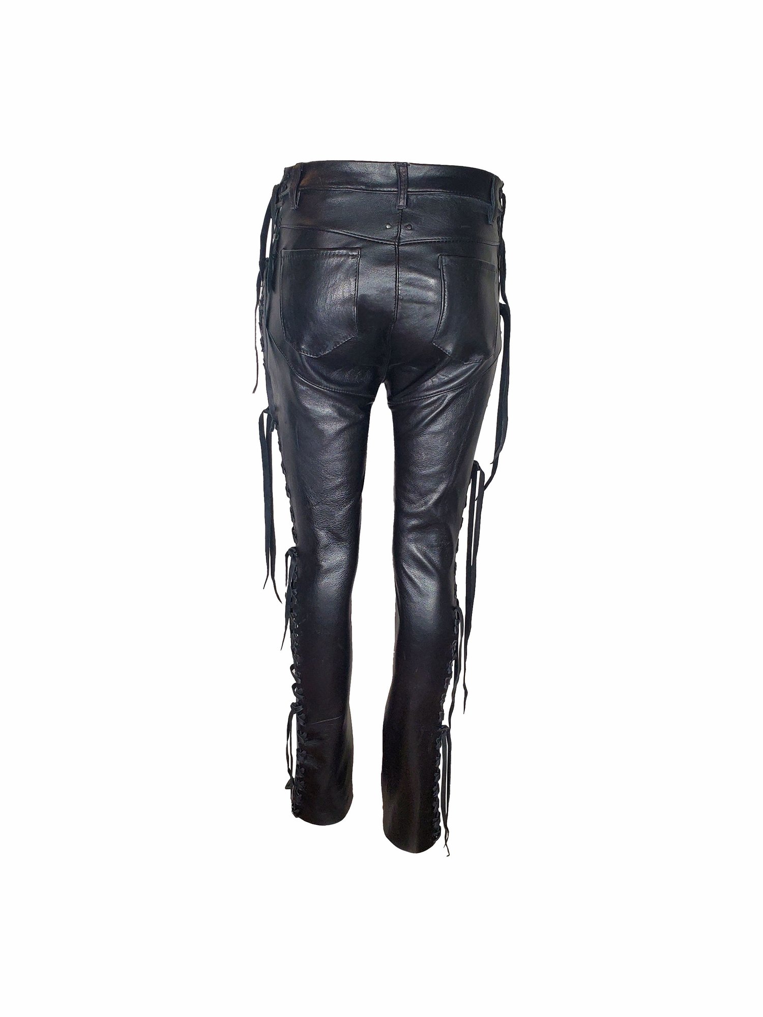 Black Leather Moto Pants — Leatheracci