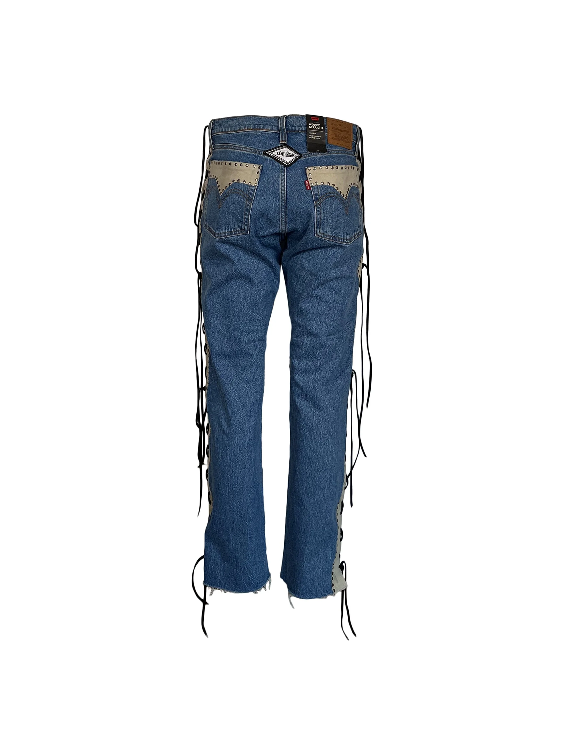 Levi's Wedgie Jeans with Sand Leather 