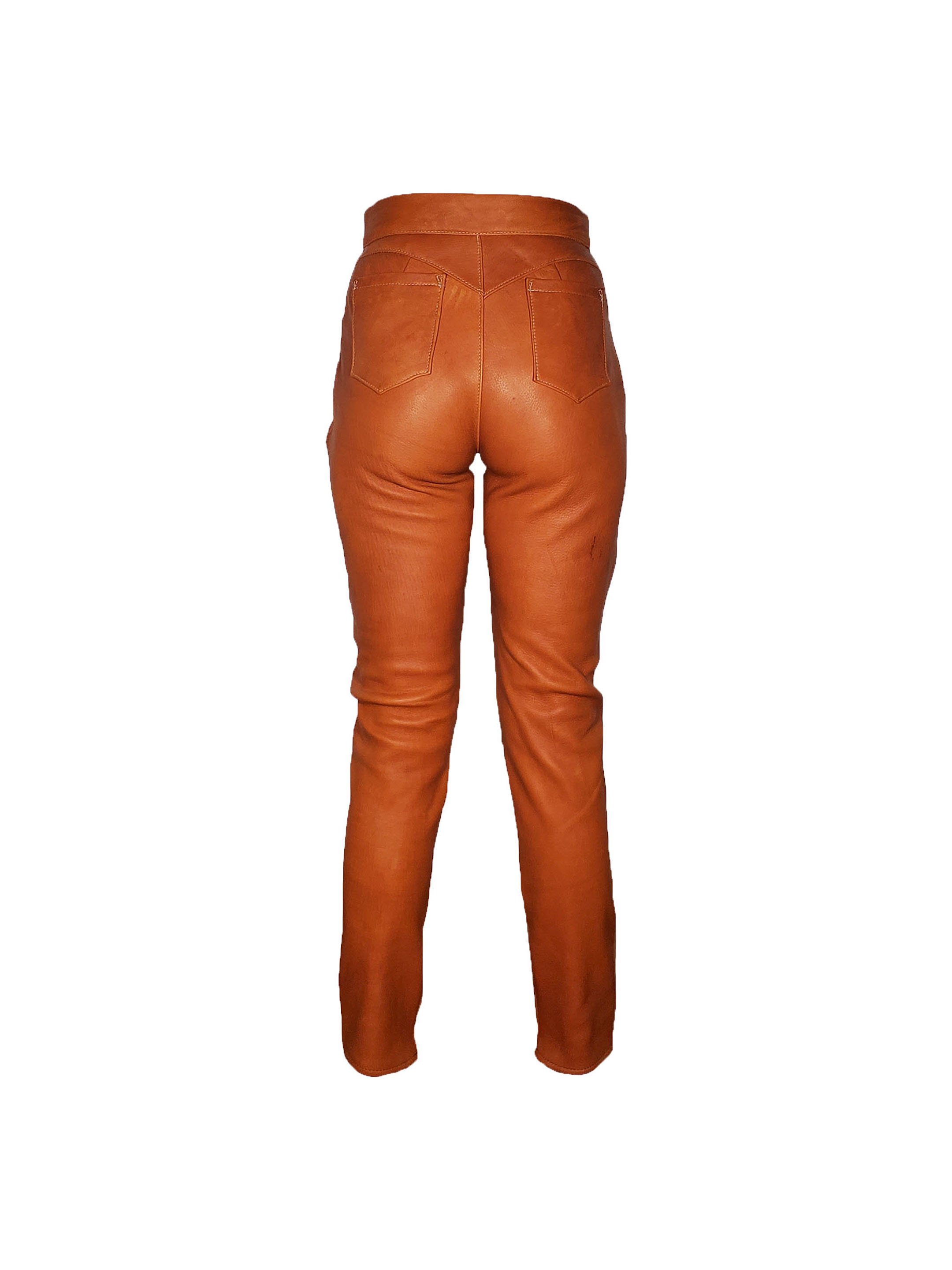 Hand-Stitched Leather Lace-up Pant — Leatheracci