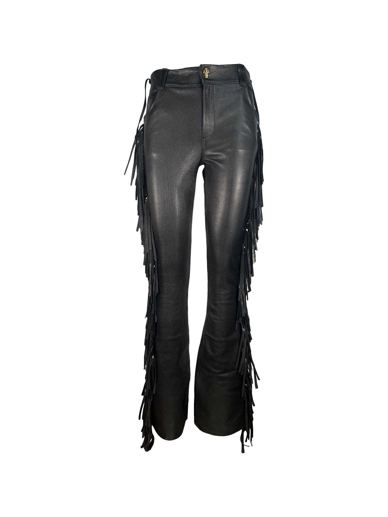 Leather Fringe Bootcut Pant — Leatheracci