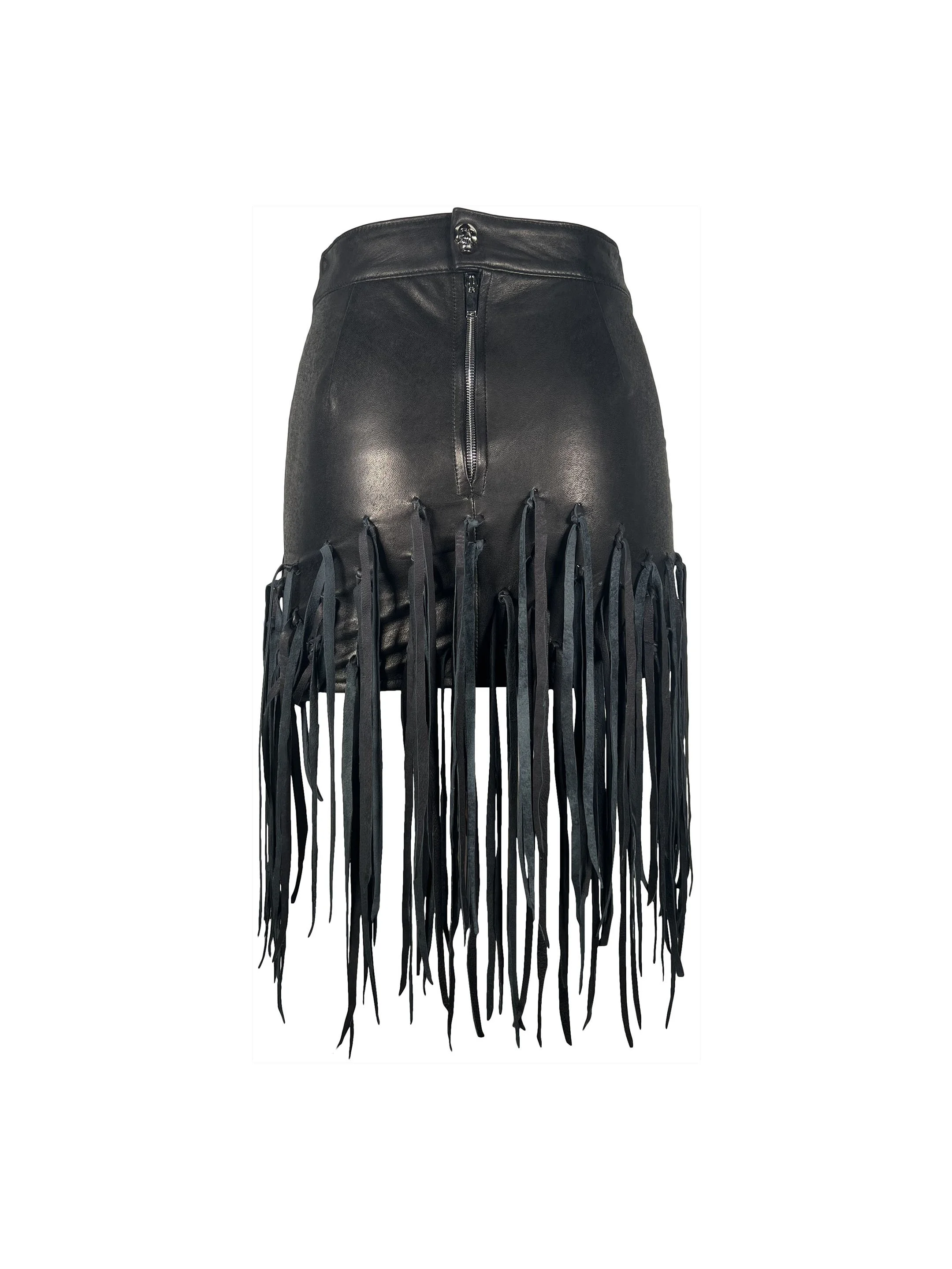 Leather Skirt With Mini Slit main image 0