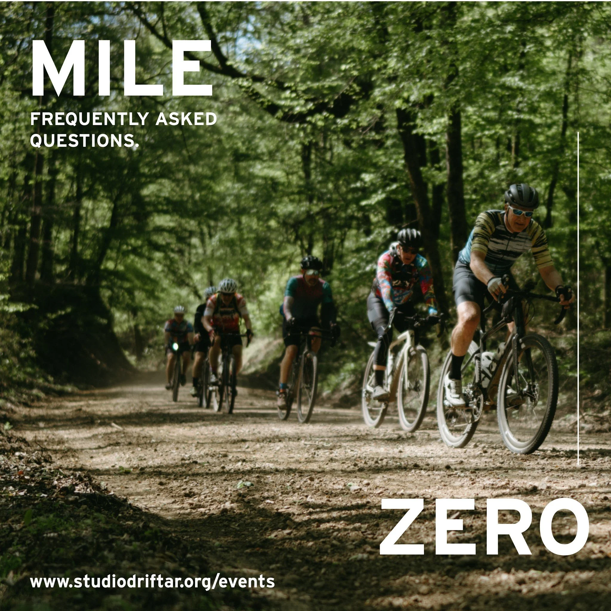 If you&rsquo;re coming to Mile Zero, here&rsquo;s a quick look at the weekend!

🗓 Friday, April 10th &mdash; Shakeout &amp; Socialize
Delta Dirt, 430 Cherry St 
3&ndash;5 PM: Social ride + running tour (free)
Evening: Art, music, and time downtown

