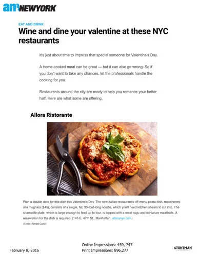 am New York. February 8, 2017