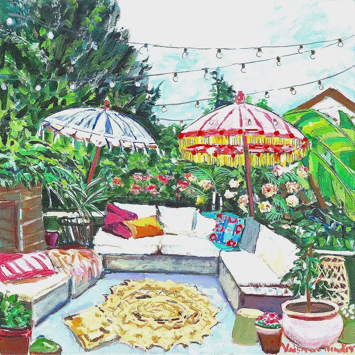 Summer like this, 12 x 12, acrylics on panel 