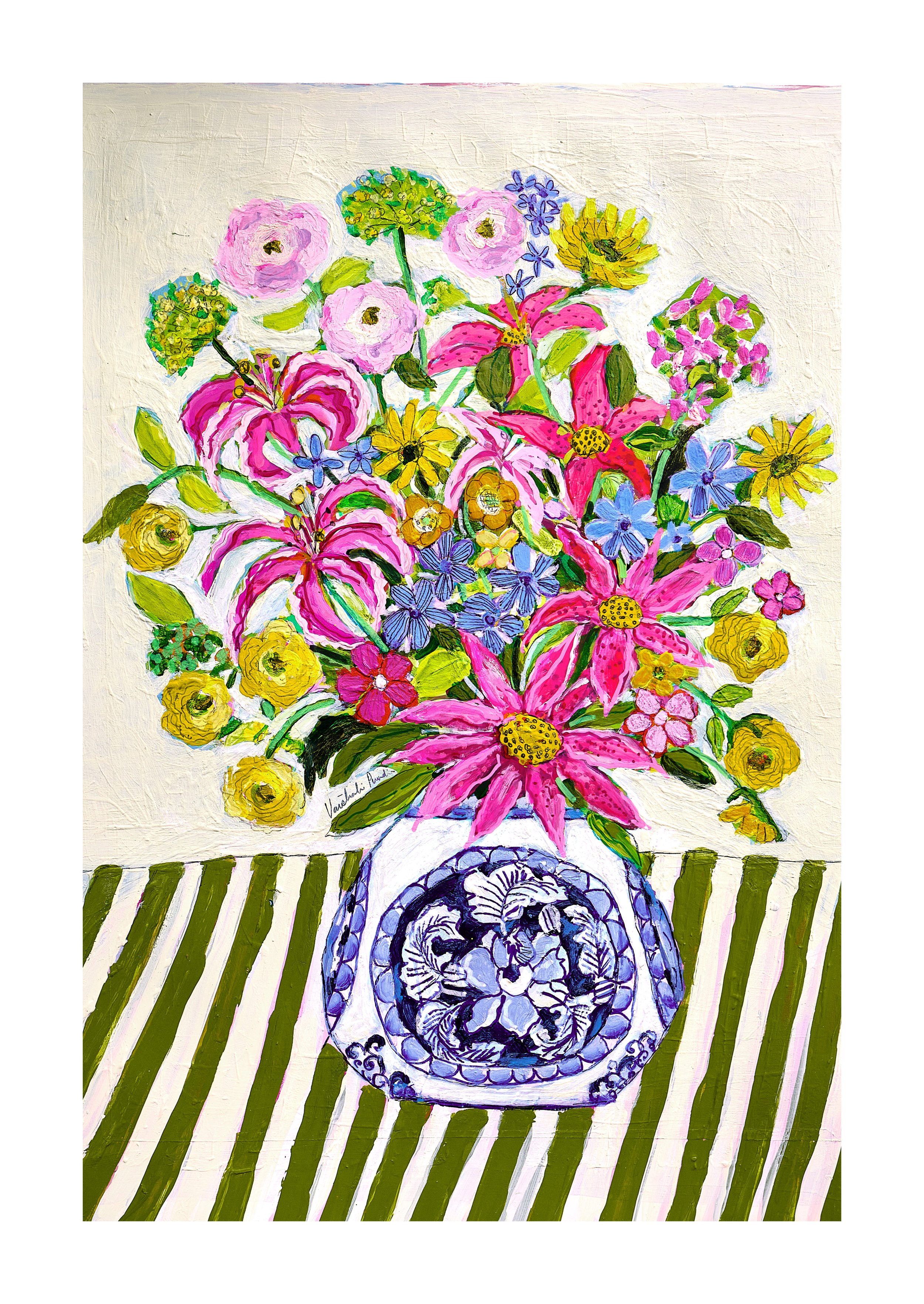 Whisper of the wildflowers, SOLD, acrylic on paper, prints available 