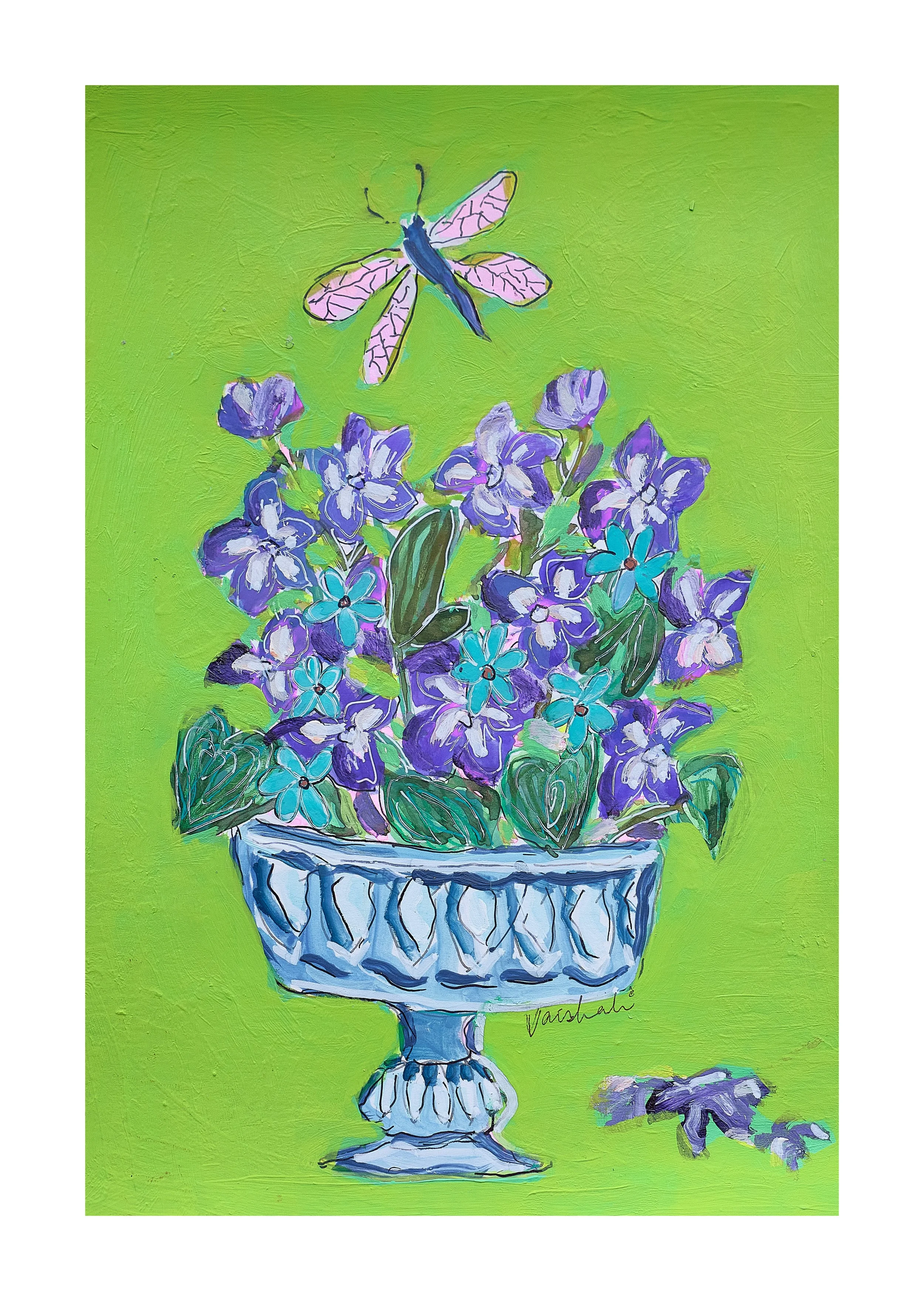 Love conquers everything, acrylics on paper, 8 x 10