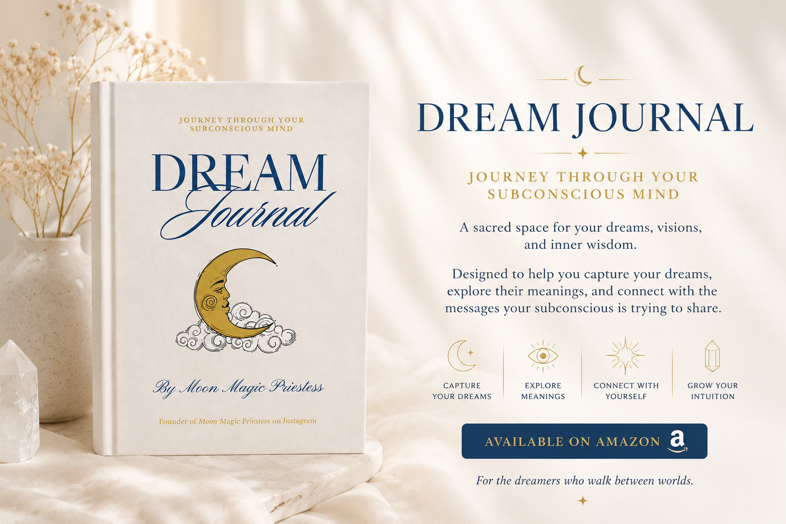 Velevety Soft Luxury Dream Journal Created by Moon Magic Priestess (Valiance Sapphire) Available for Sale on Amazon