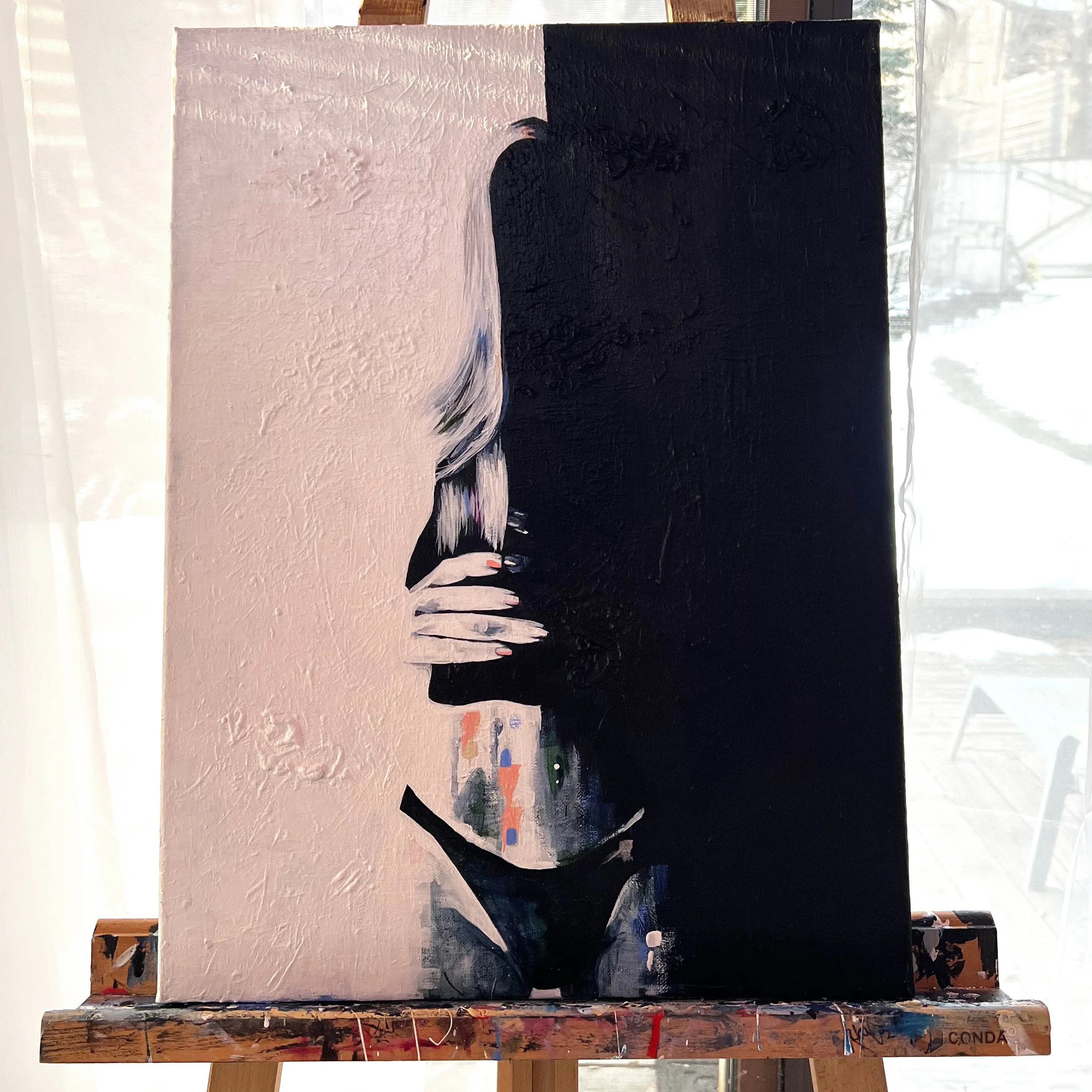 NO FACE (2024) | 18x24", Acrylic on Canvas