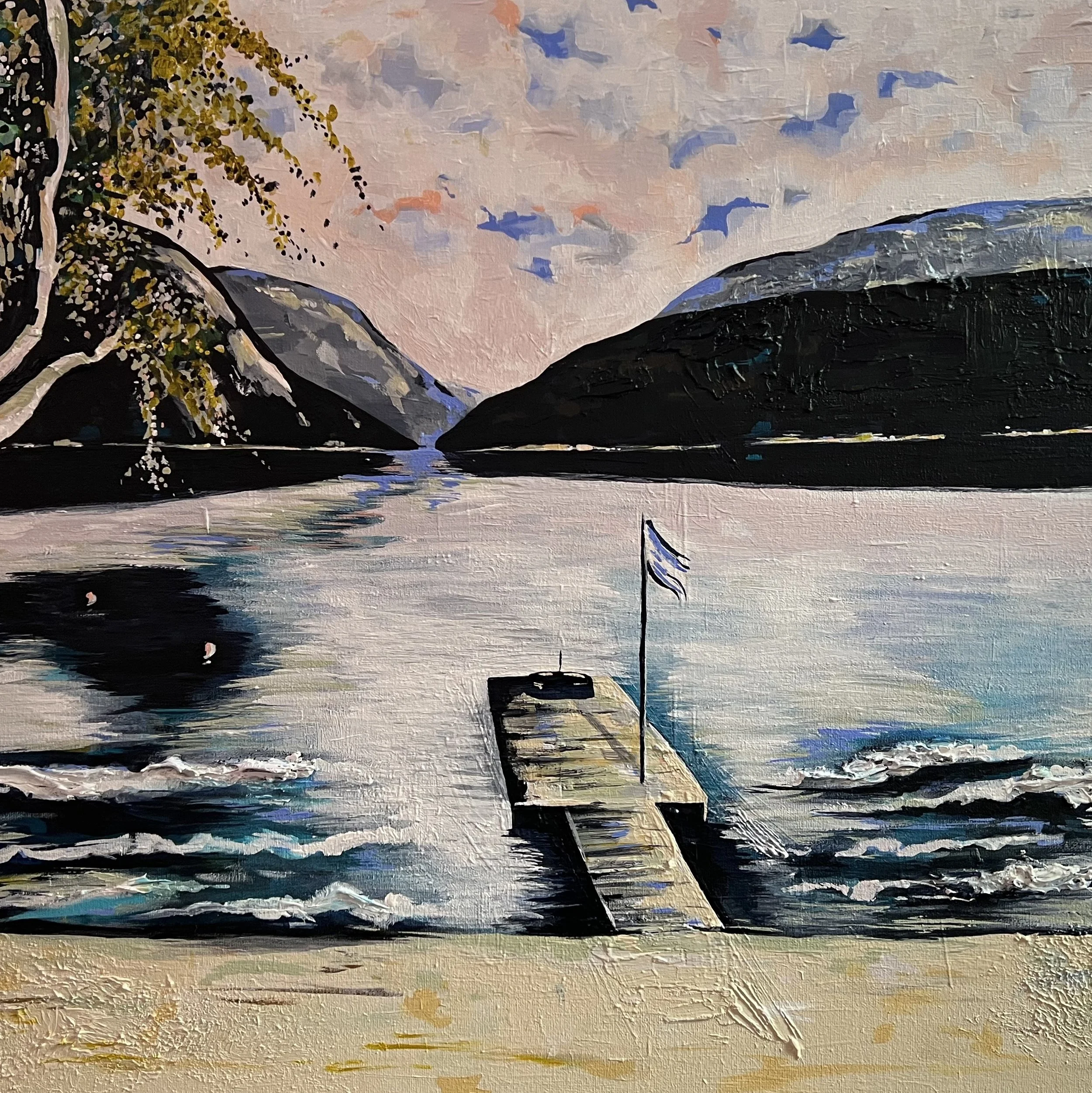 LAKESCAPE (2025) | 24x36", Acrylic on Canvas