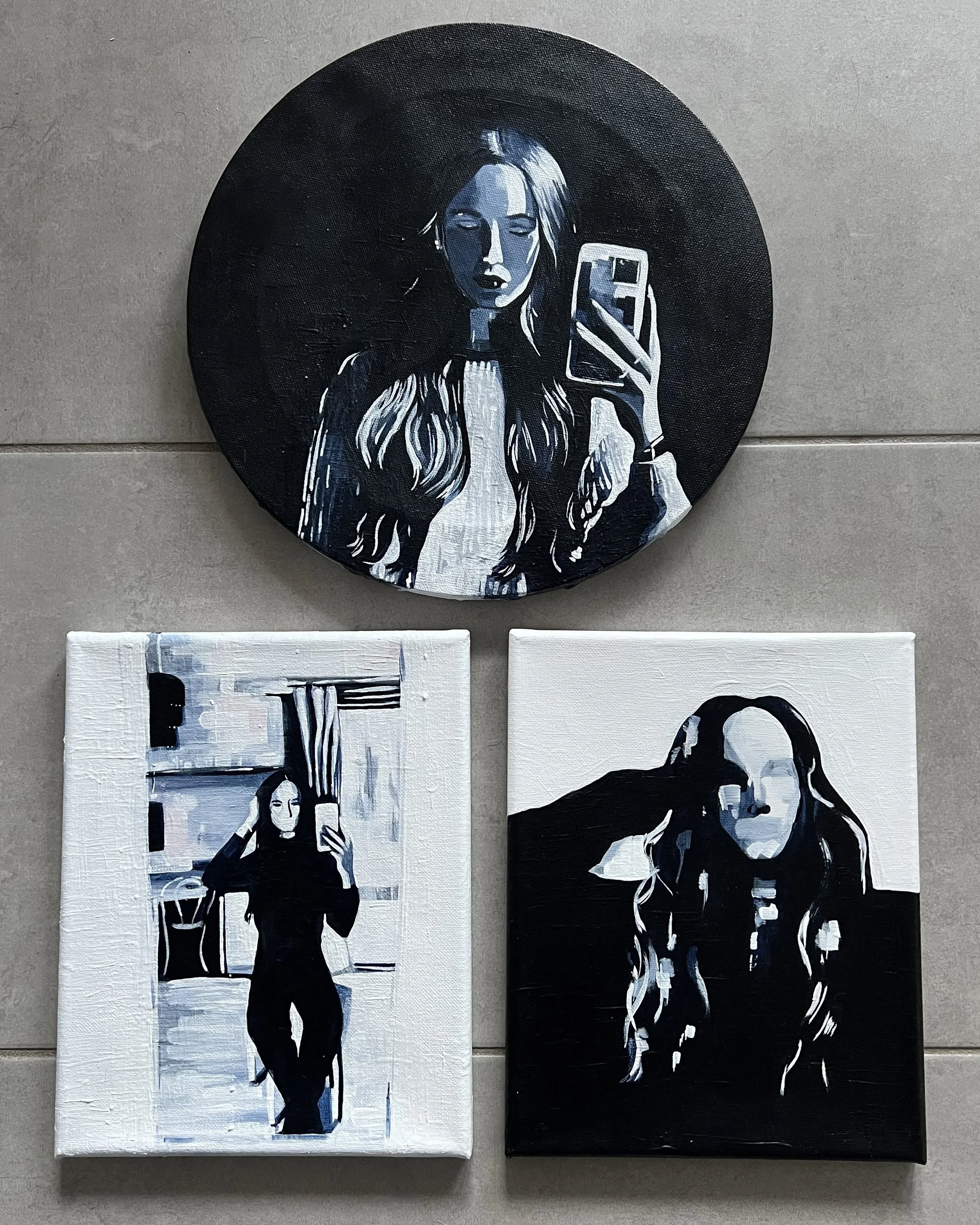 SELFIES (2024), Acrylic on Canvas