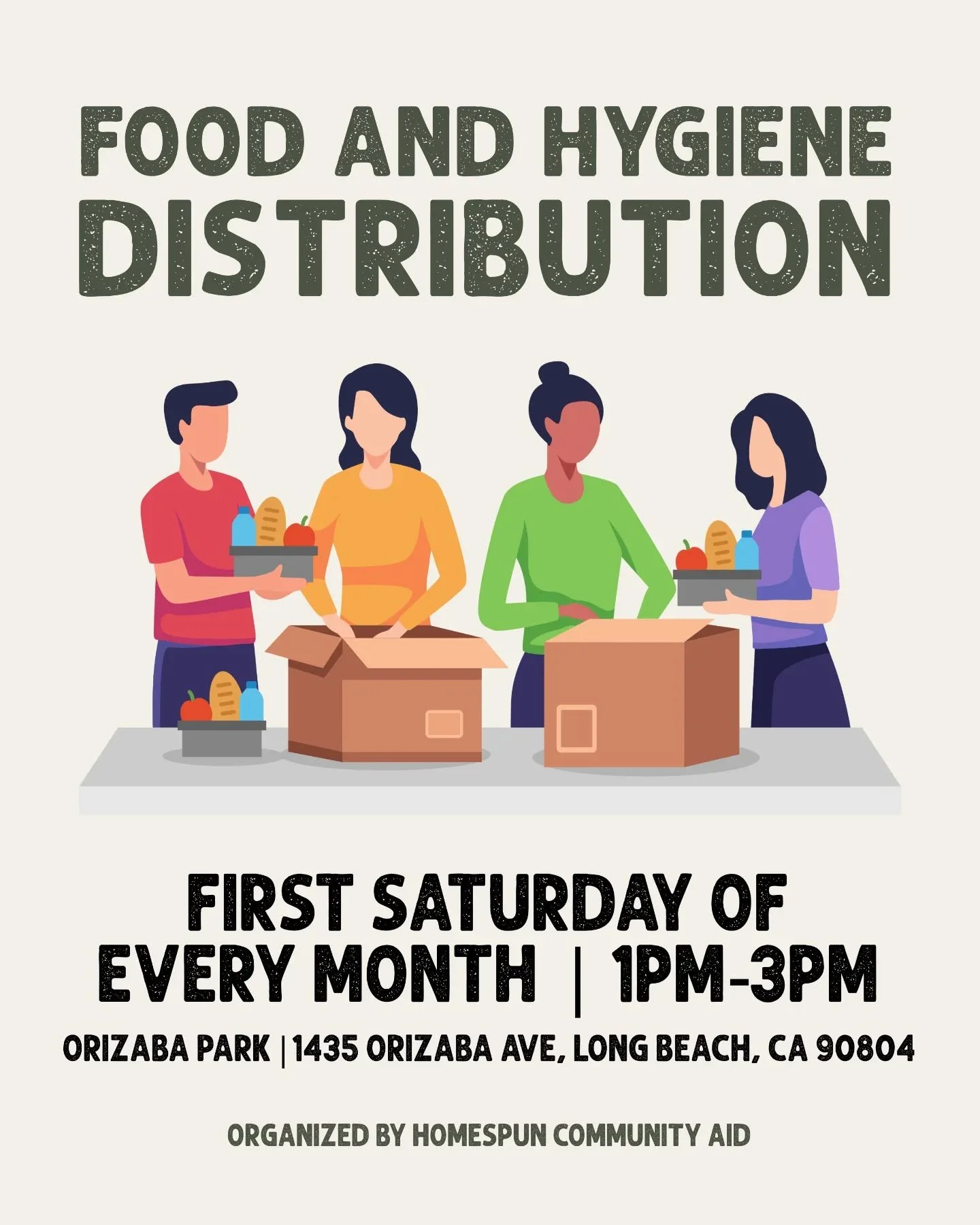 Join us on March 7th at 1pm for our first distribution! Come hang with us and get to know the HCA crew! We'd love to meet you!