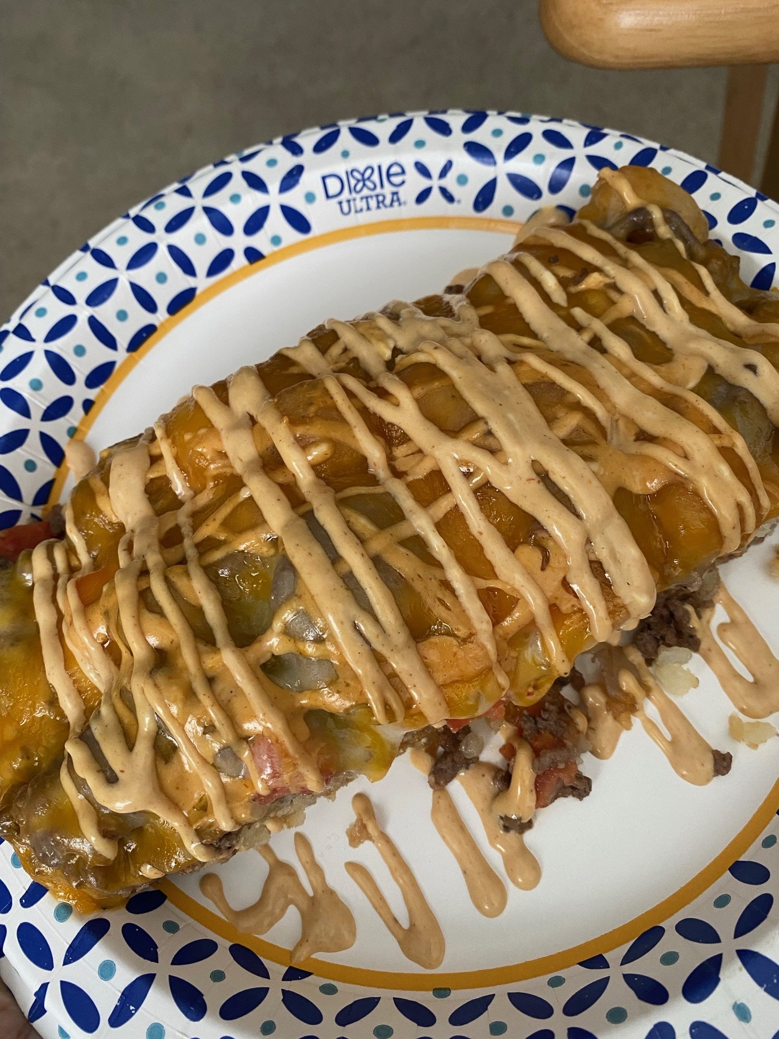 Tater Tot Casserole with special sauce