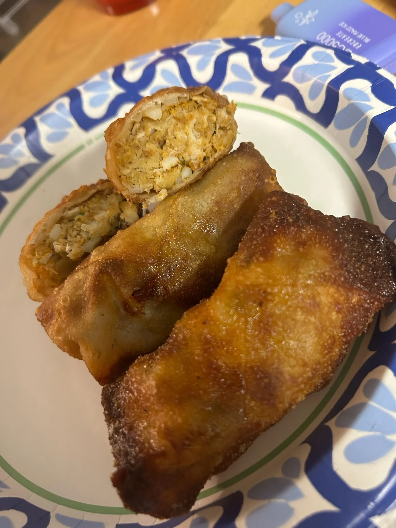 Crabcake Eggroll Delight