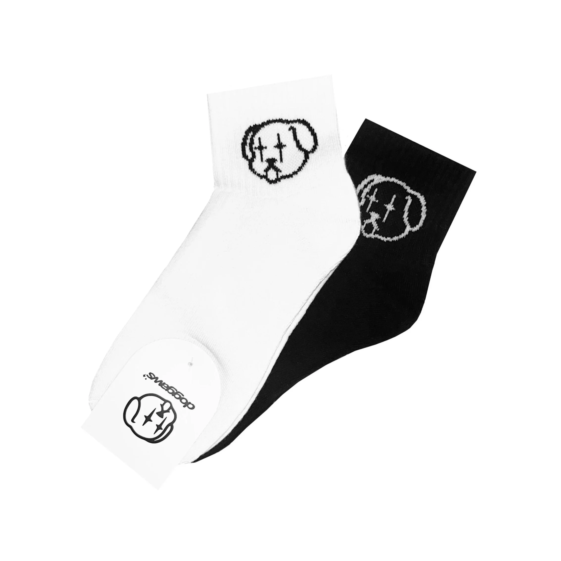 ANKLE SOCKS DOUBLE PACK (B&W)
