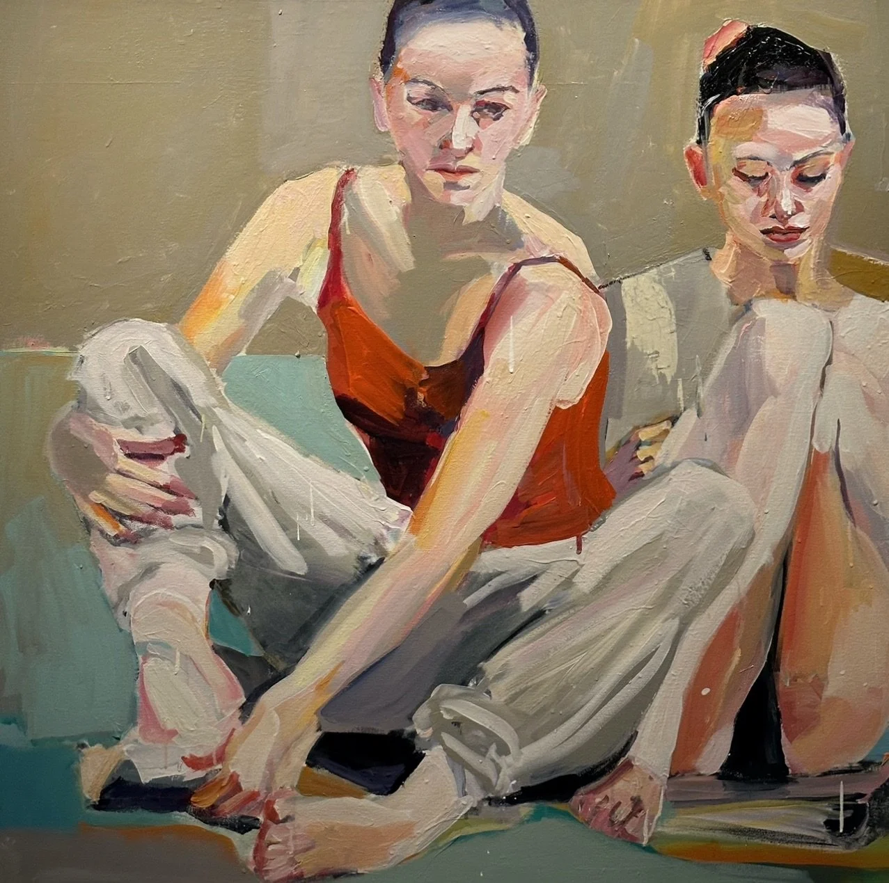 waiting to dance  40" X 40"  Acrylic on Canvas