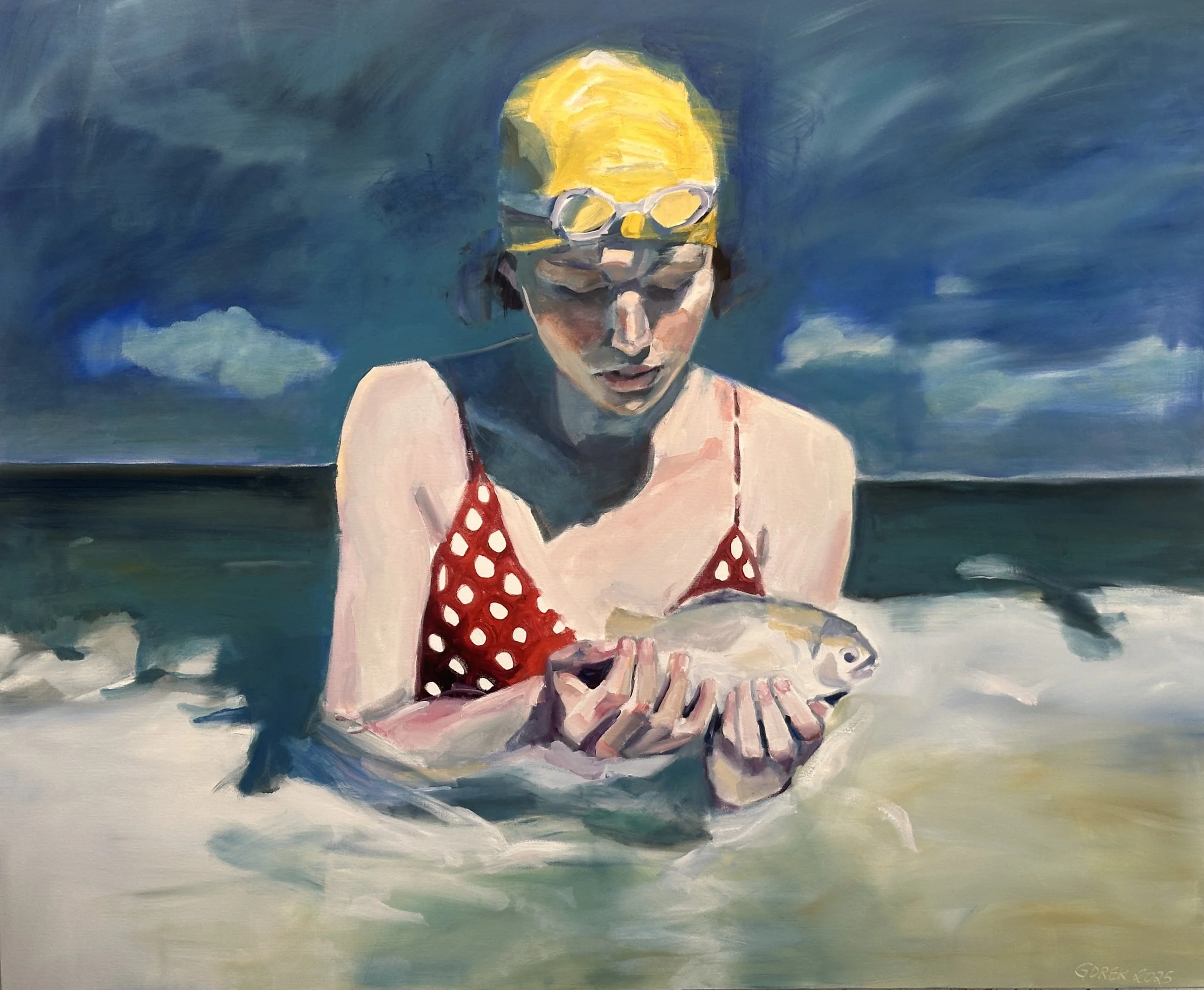 Fish 47"X 57". Oil on Canvas