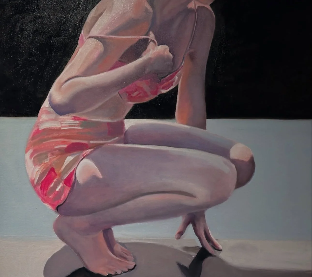 Skinny Dip. 36" X 40". Oil on Canvas