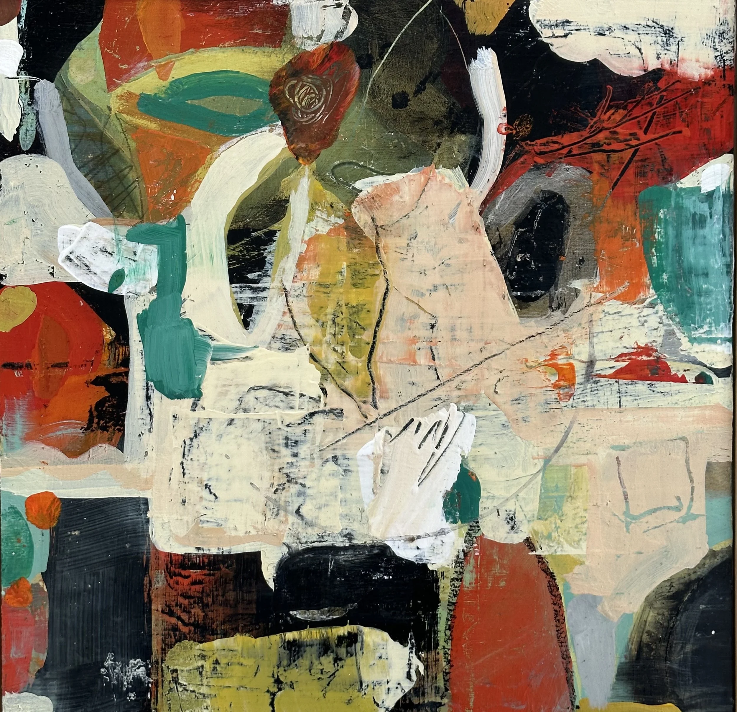 Gold Leaf 12"X12"  Acrylic on Panel