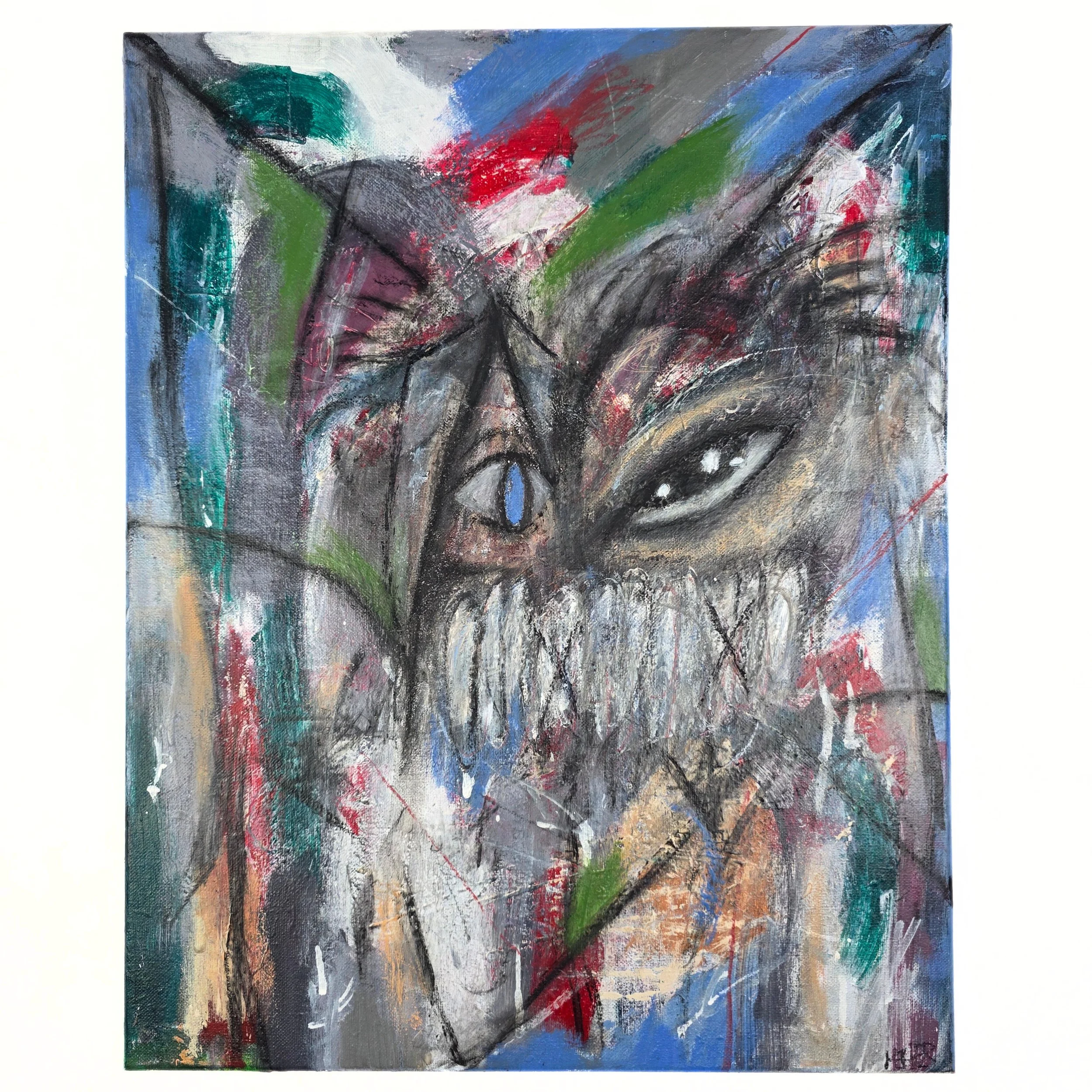 Untitled Glare Original Painting on Canvas 16x20in