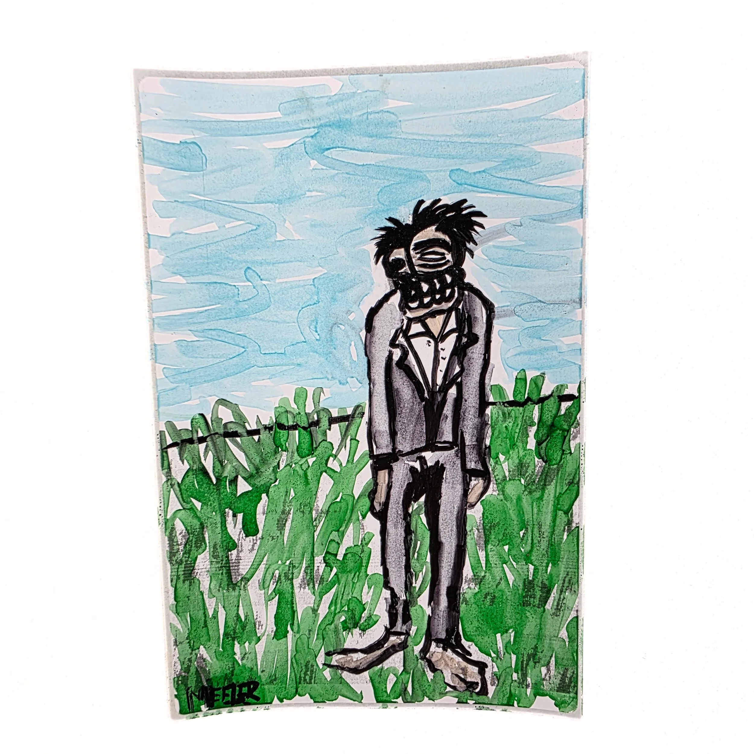 1/1 Untitled Sticker Original Hand Drawn 4x6in