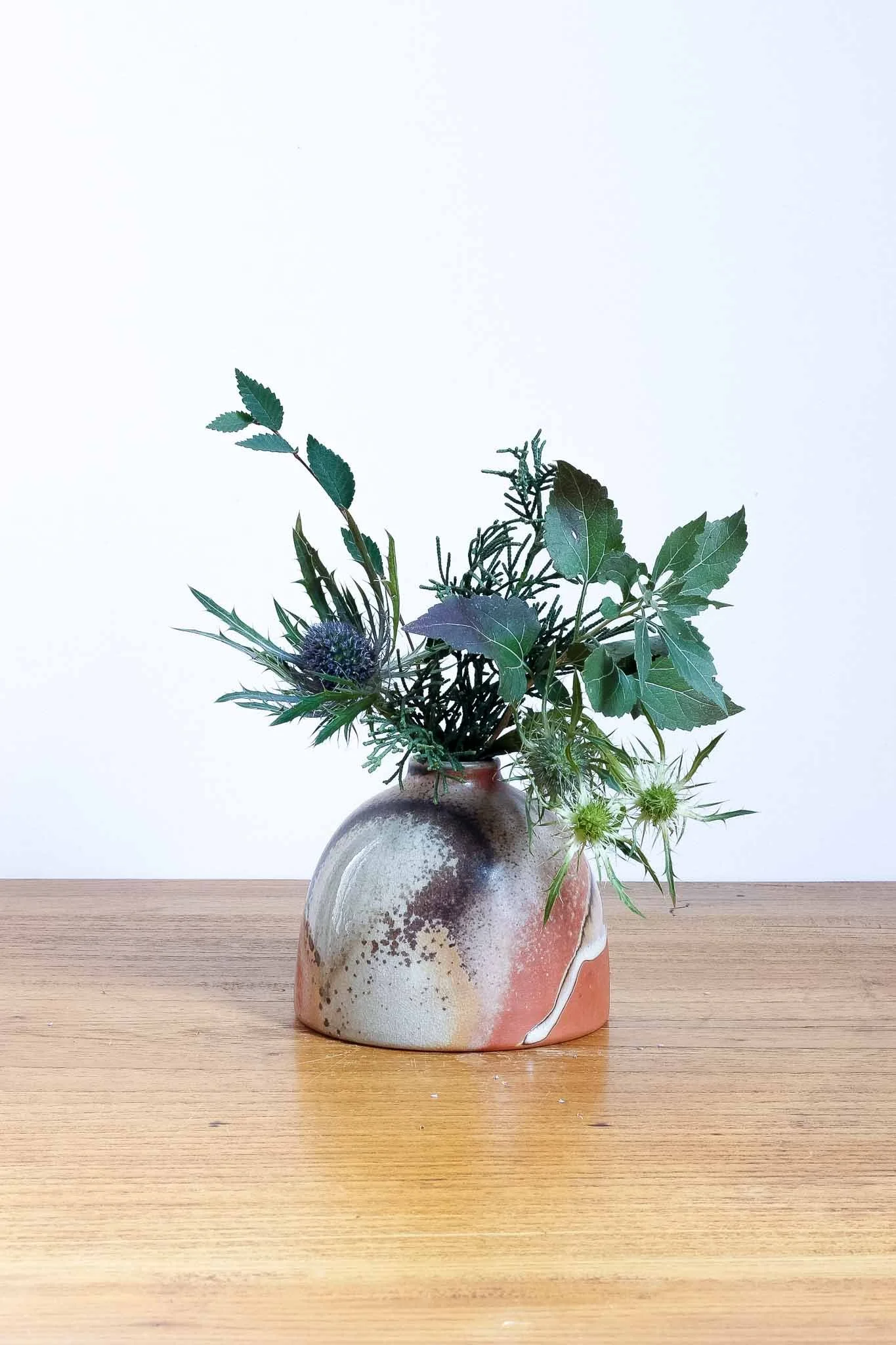 (2/3) Half Moon Woodfired Bud Vase