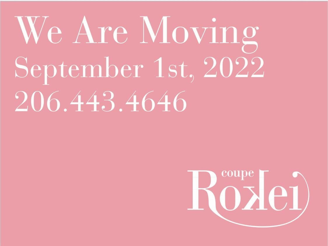 As of September 1st.  Ask your stylist for more details. This is the time for us to move out of Downtown Seattle. (Way to go Seattle City Council ). This is actually a very happy move :) Expect the same great services and the same great products, lov