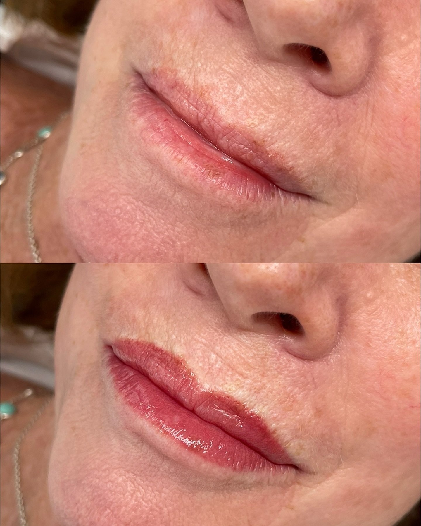 Want your lips to look healthy, defined, &amp; full?! Then let&rsquo;s talk about #LIPBLUSH 💋 Results last 3-5 years and can be maintained with touch ups around 2 years. Comment a question about the Lip Blush procedure below! 👇