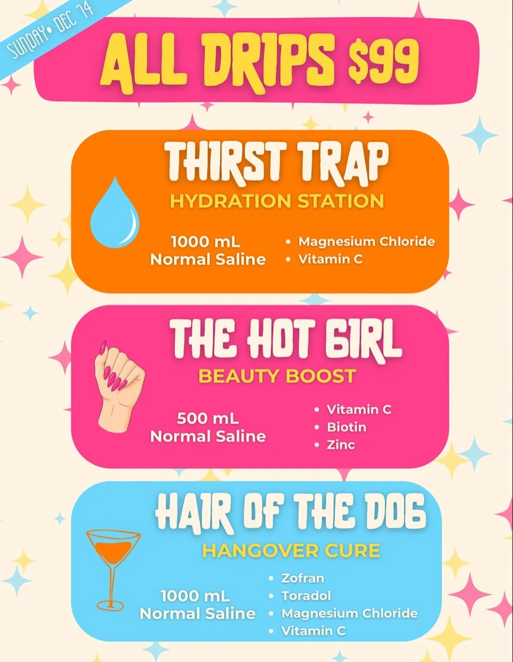 The count down for our IV launch party continues&hellip; ⏳We have a few spots left for this Sunday! Check out our stories for booking info! 🤩