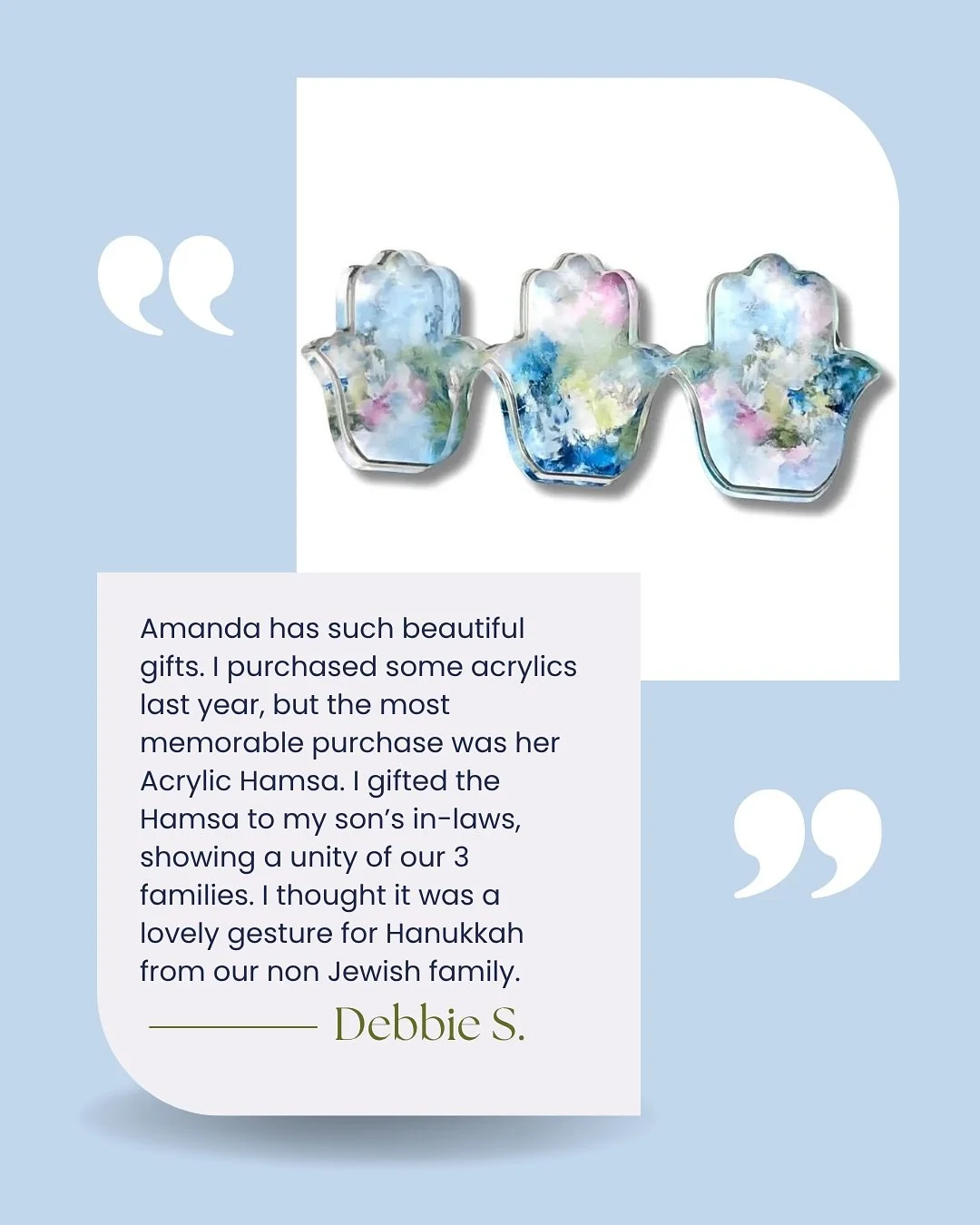 It&rsquo;s the stories you share with me&hellip;the gifts that become traditions, the pieces that find a home on your windowsill, your shelves, and your game tables.

Swipe through to read a few recent reviews. My customers mean the world to me. Many