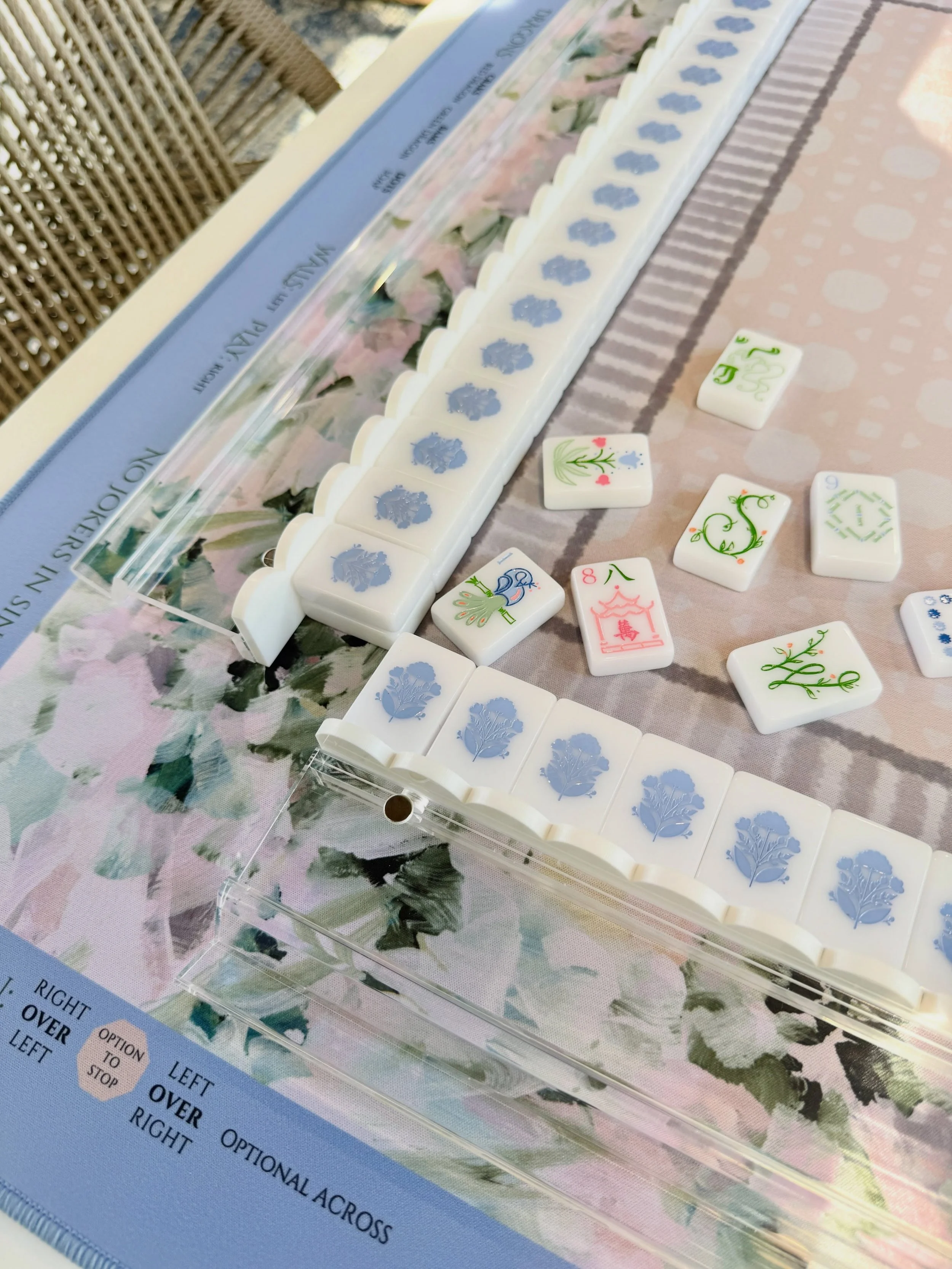 I can&rsquo;t get enough of this tile set by @dearmahjong. I choose not to be an affiliate for any mahjong brand so when I share racks, tiles, dice dishes, etc., I can promise it is because I genuinely love the product and use the product. This tile 