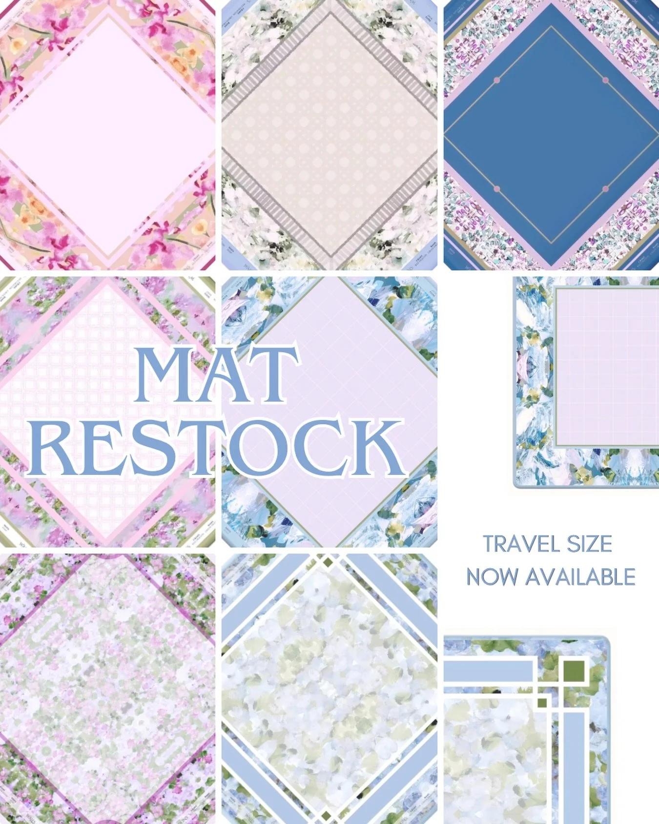 🎉 All mahjong mats (travel and regular size) are now IN STOCK and ready to ship!

Preorders will be shipping first. Then all new orders will ship in the order in which they were received. 

Shop at www.amandatoppeliving.com 🩷