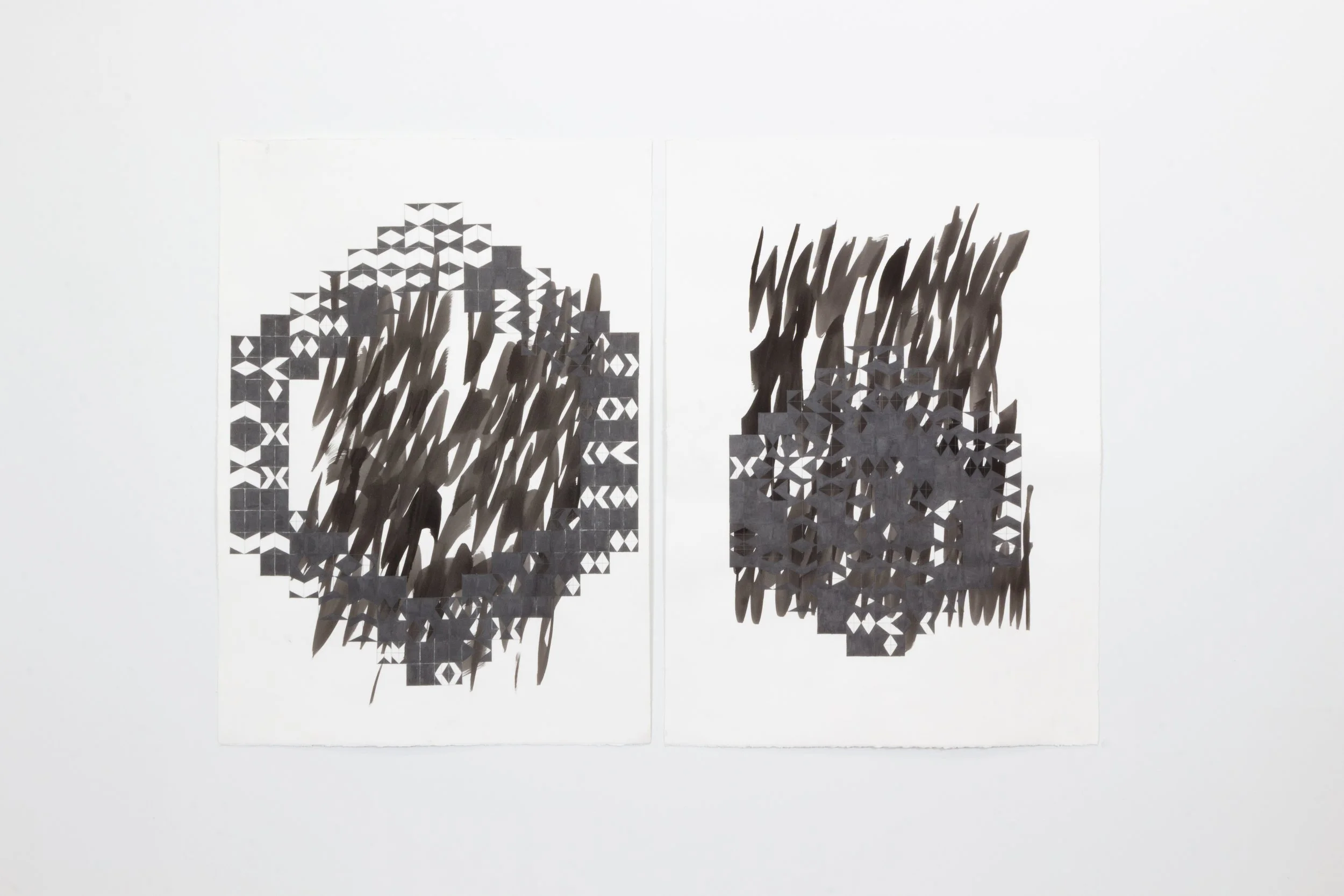 Manuscript (Listening and Hearing) 2025, Ink and graphite on Rives BFK