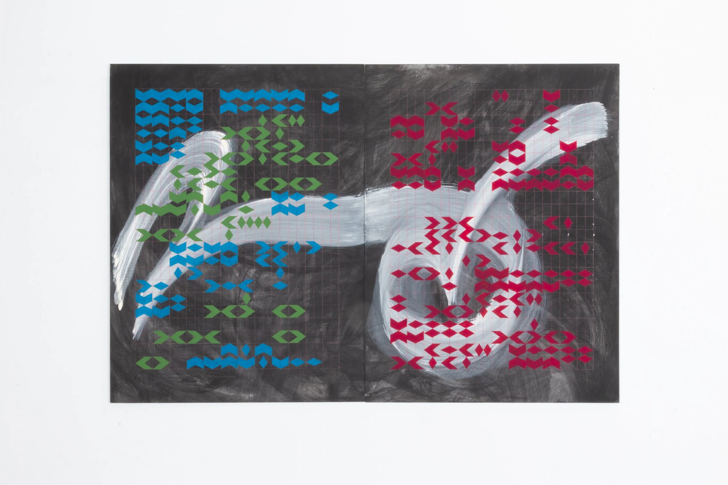 Pages (You Might), 2025, Flashe and colored pencil on aluminum composite panel