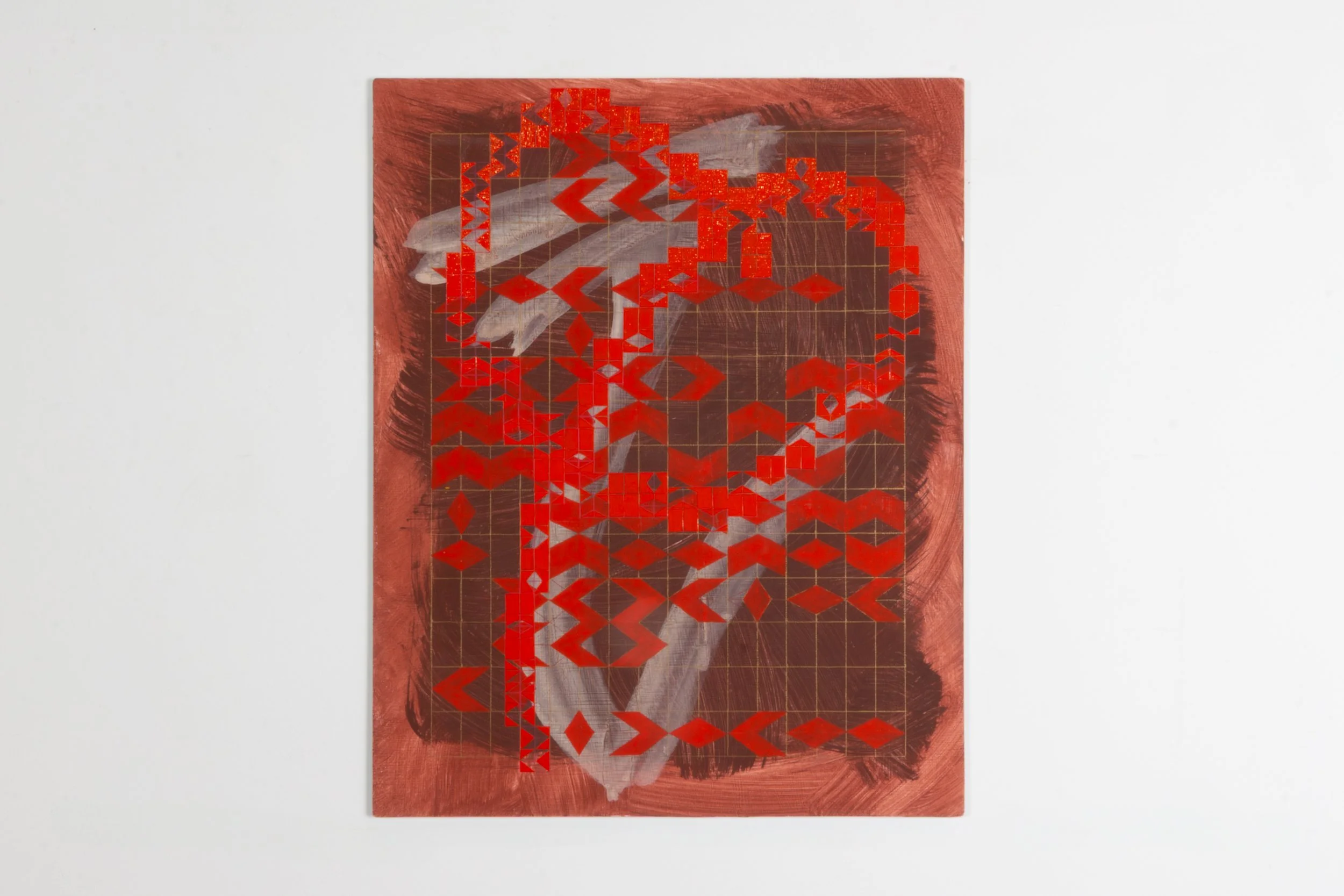 Page (Interrupt I hope), 2025, Flashe and enamel on aluminum composite panel. 