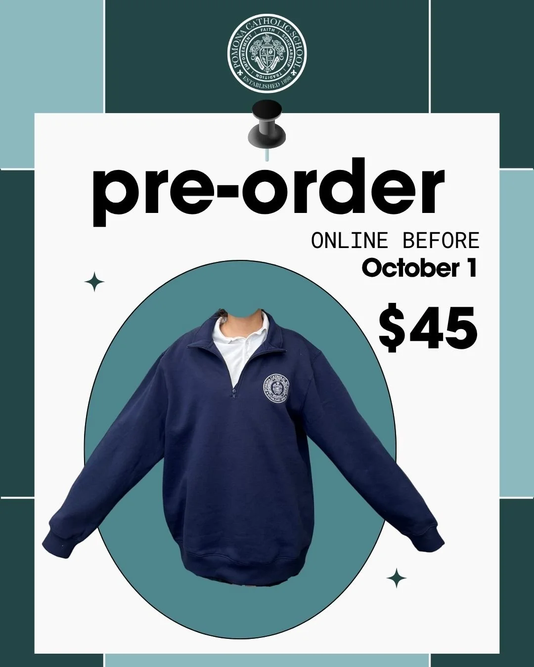 PC Quarter Zip Uniform Sweatshirt