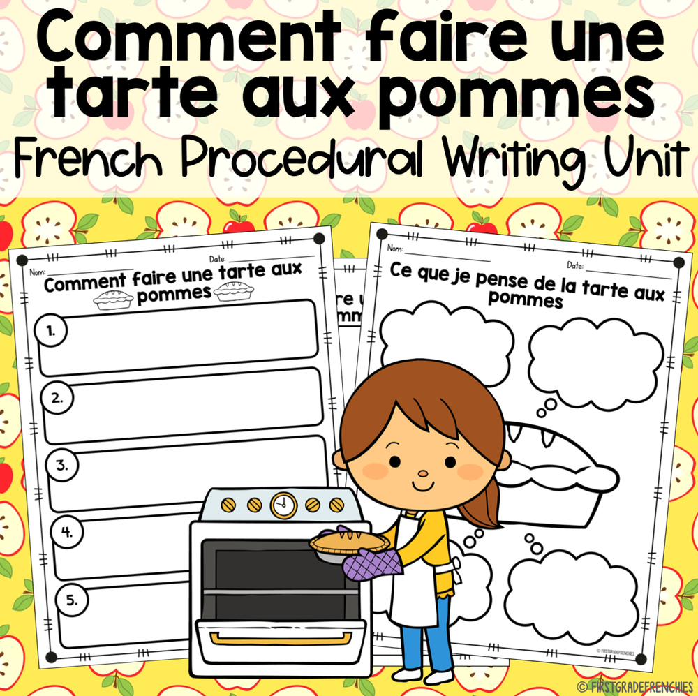 French Procedural Writing Fall Apple Pie