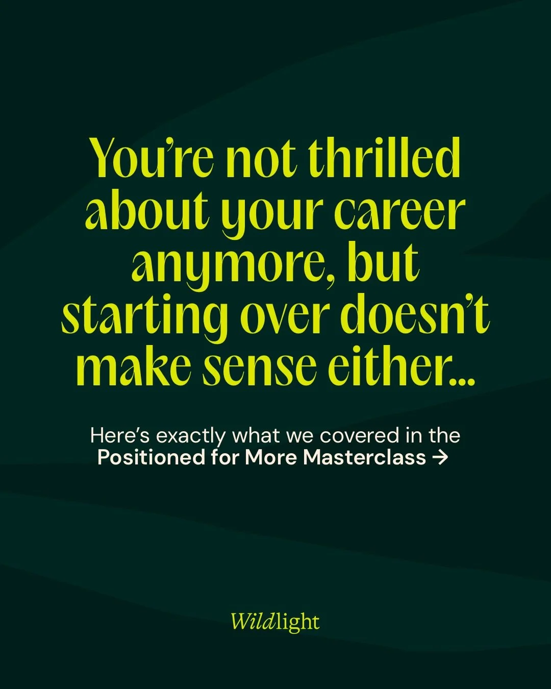 If you missed the Positioned for More masterclass, I got you. Here are the highlights.

And if you WERE there&hellip; maybe you left feeling clear about what you want next, how to position yourself, and why visibility matters, and you&rsquo;re doing 