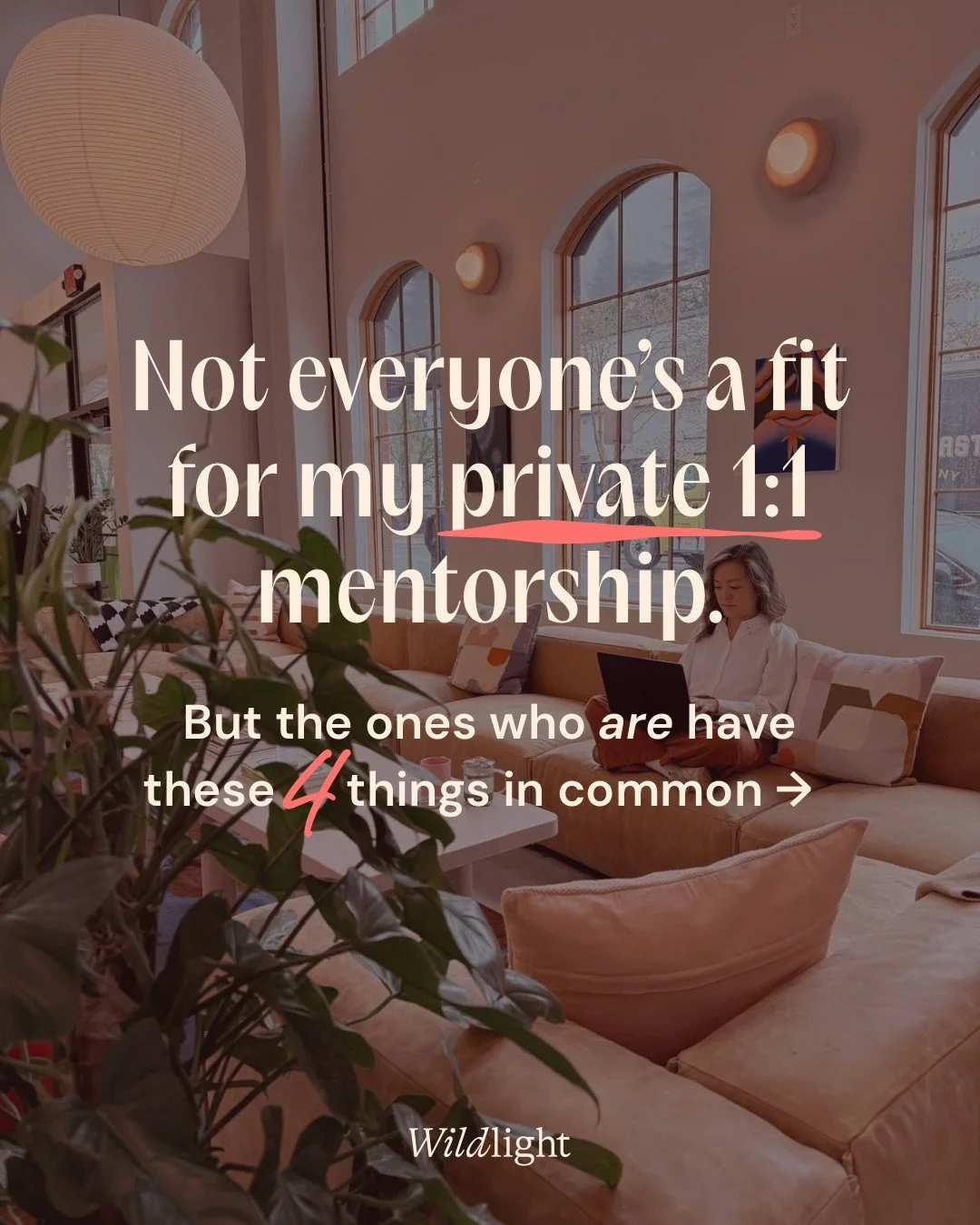With group programs (for professionals) and sales coaching (for businesses) as my main focuses these days, every so often, I take on a limited number of clients for private 1:1 mentorship.&nbsp;

Because in these settings, there&rsquo;s so much more 