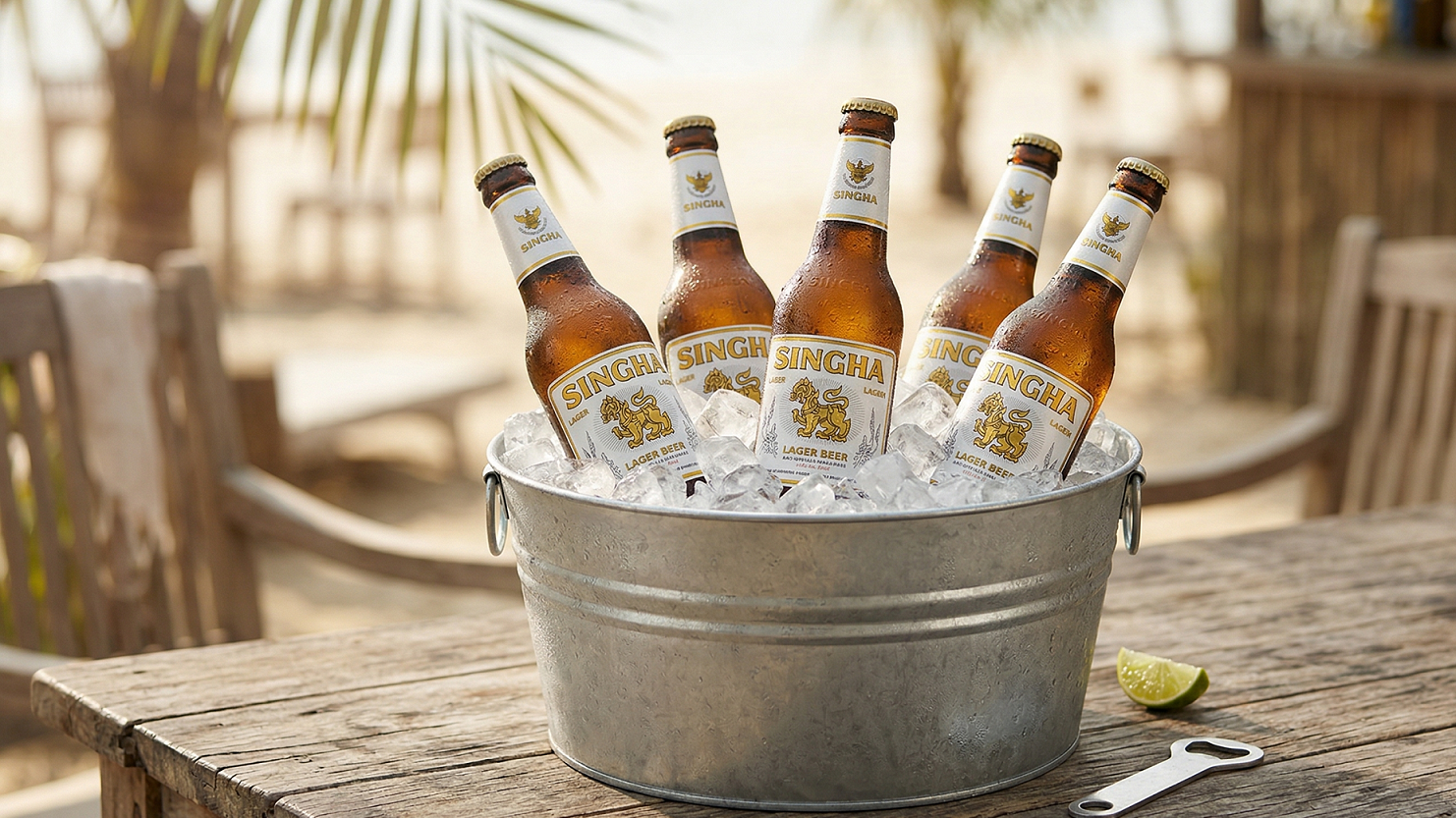 Bangkok Jam Songkran Promotion Singha Beer Bucket